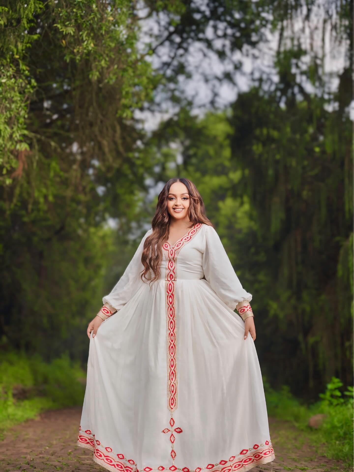 WUBANCHI HABESHA DRESS | CHARMING HABESHA KEMIS | CLASSIC ETHIOPIAN TRADITIONAL DRESS