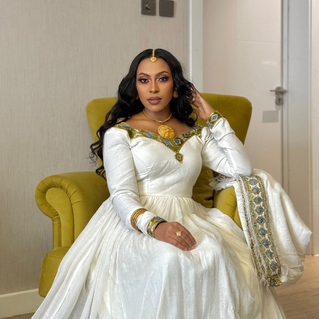 MIRTNESH ETHIOPIAN HABESHA DRESS | ETHIOPIAN TRADITIONAL DRESS | STUNNING HABESHA KEMIS FOR WOMEN