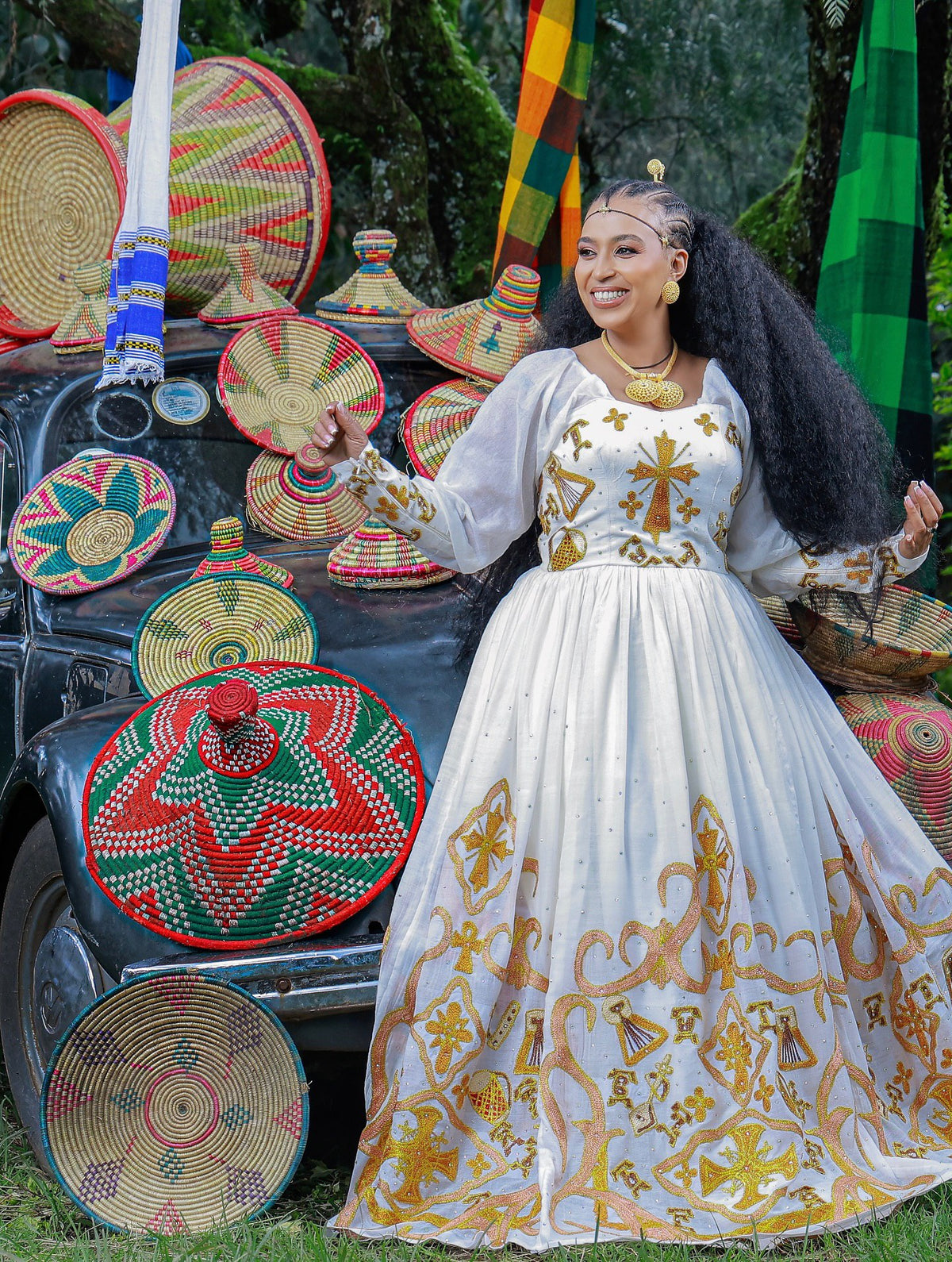 MUNIT LONG SLEEVE HABESHA KEMIS | ELEGANT TRADITIONAL ETHIOPIAN DRESS | HABESHA DRESS FOR EVENTS