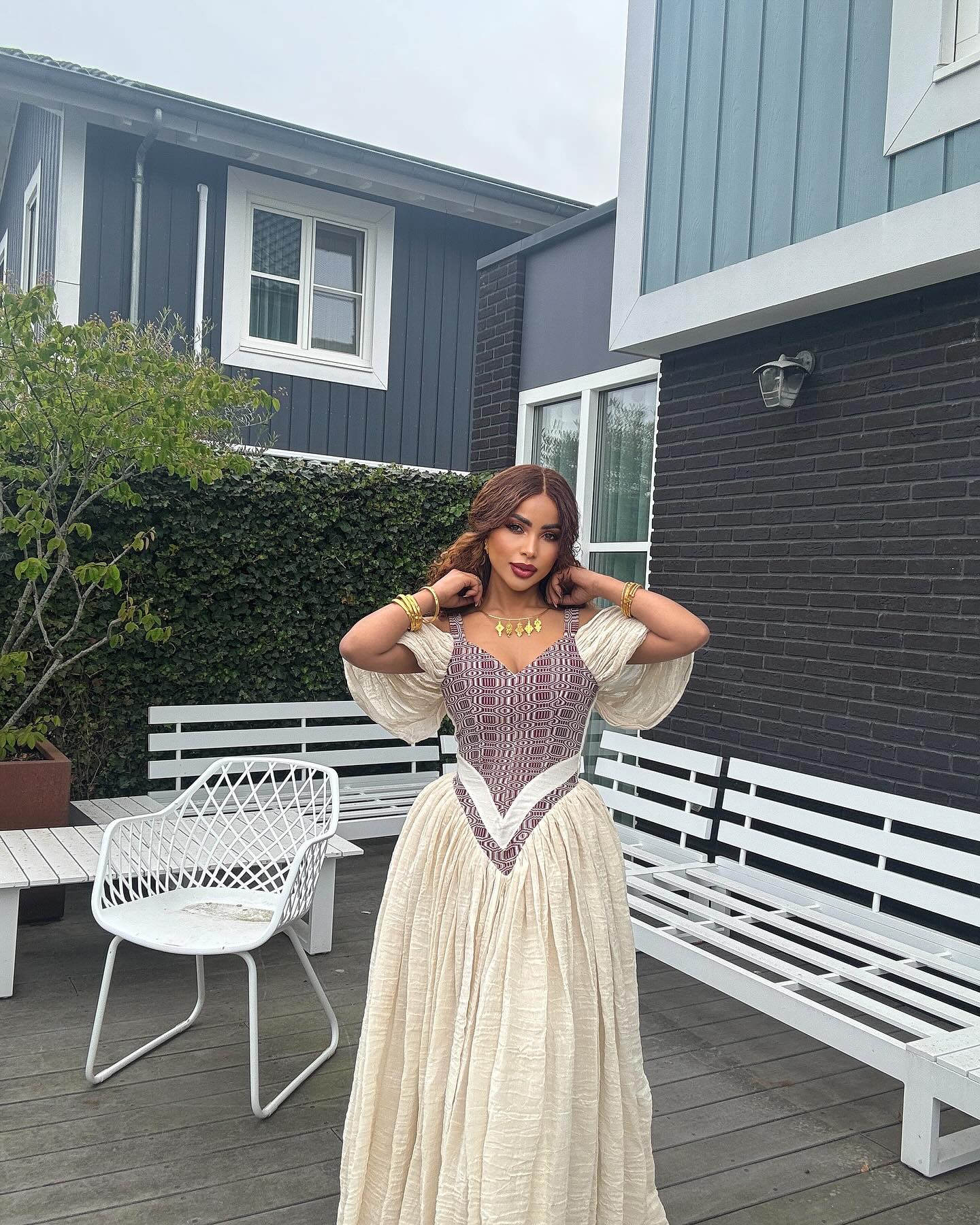 MLKIT BEAUTIFUL ETHIOPIAN TRADITIONAL DRESS | HANDWOVEN HABESHA DRESS | STUNNING HABESHA KEMIS