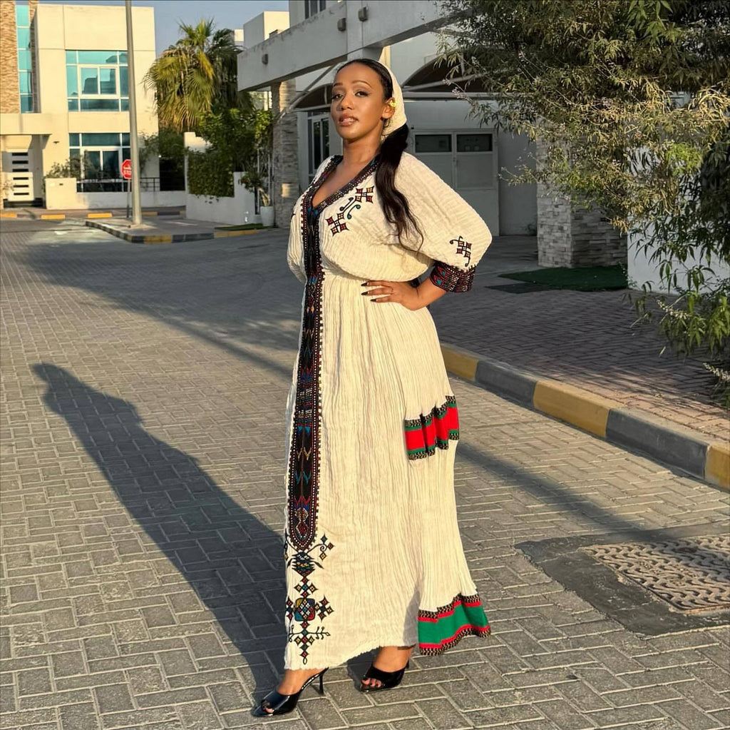 LIDET TRADITIONAL ETHIOPIAN CLOTHING | HABESHA DRESS FOR OCCASION | HABESHA KEMIS ONLINE