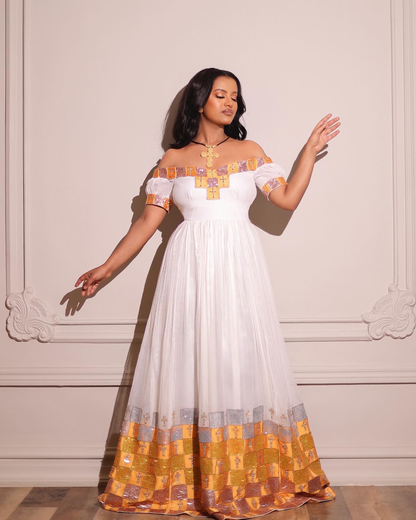 BURTE HABESHA DRESS | LUXURY TRADITIONAL ETHIOPIAN CLOTHING | WEDDING HABESHA KEMIS