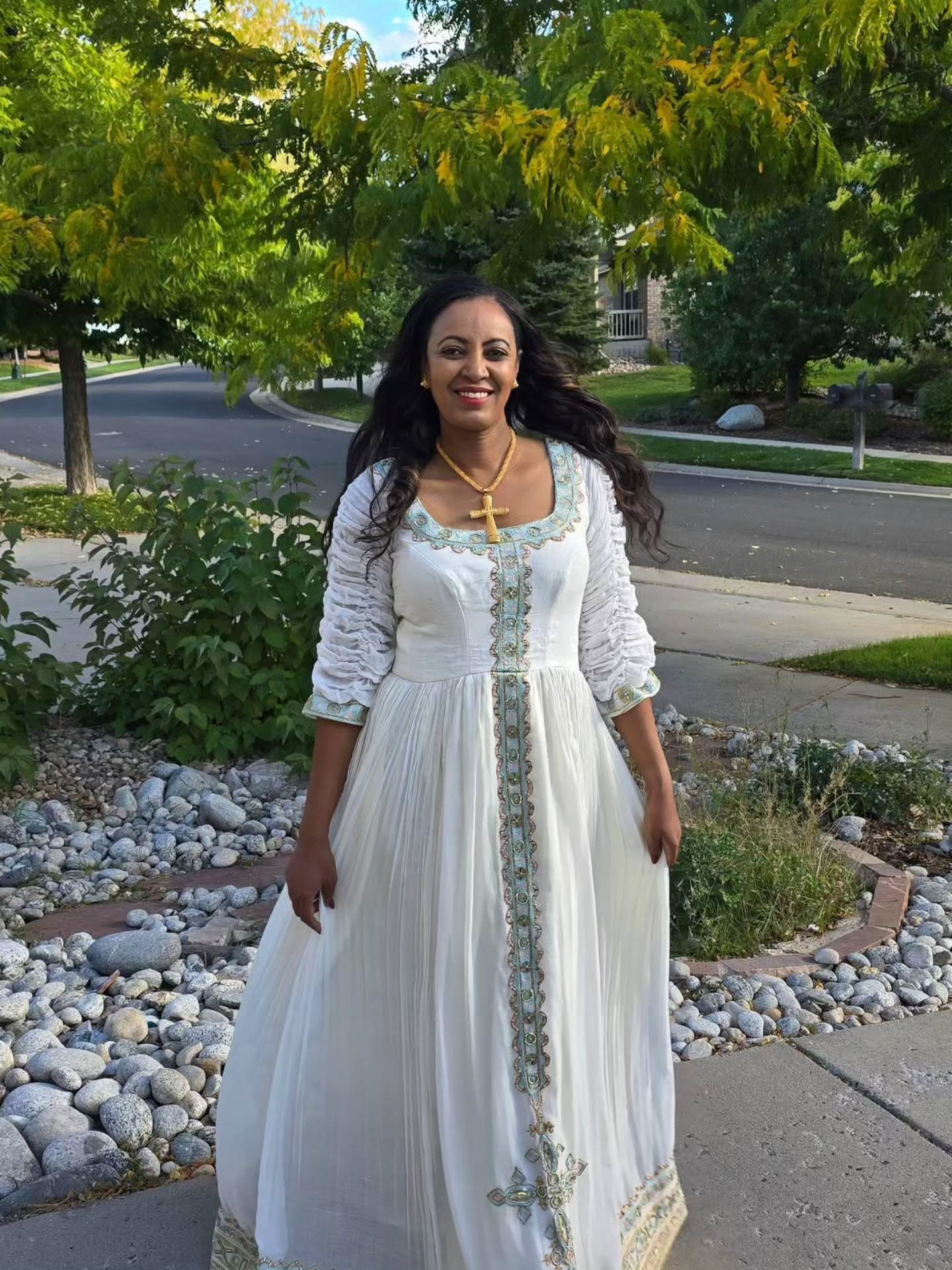 MAZENGIYA BEAUTIFUL HABESHA DRESS | INSPIRED ETHIOPIAN CLOTHING | CHARMING HABESHA KEMIS