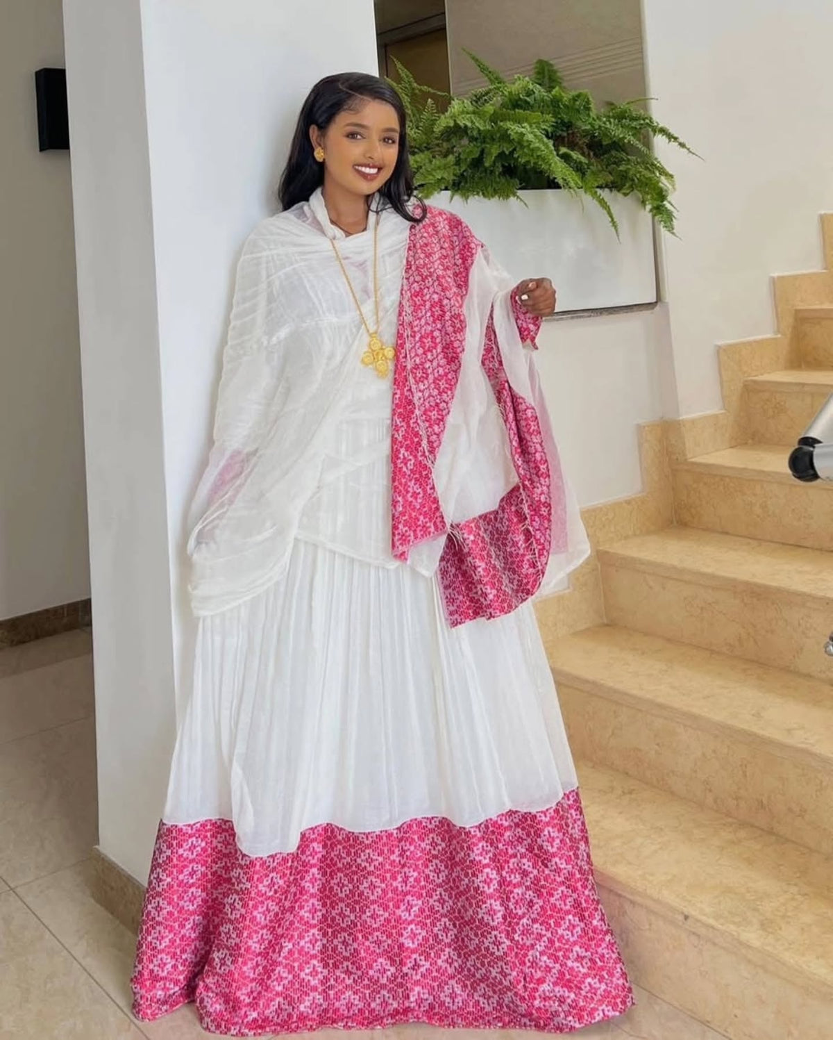 WUBETNESH ROYAL BLOOM HABESHA KEMIS | TIMELESS TRADITIONAL ETHIOPIAN DRESS | FESTIVE HABESHA DRESS