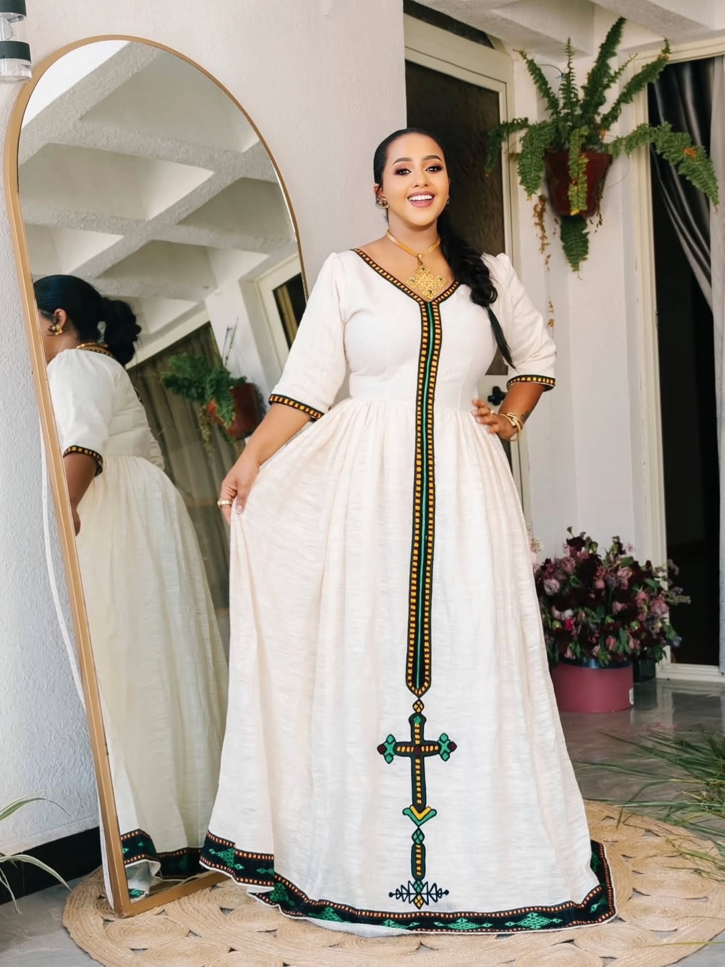 GEREMUSH CULTURAL HABESHA KEMIS | HABESHA DRESS FOR SPECIAL CELEBRATIONS | ETHIOPIAN CLOTHING