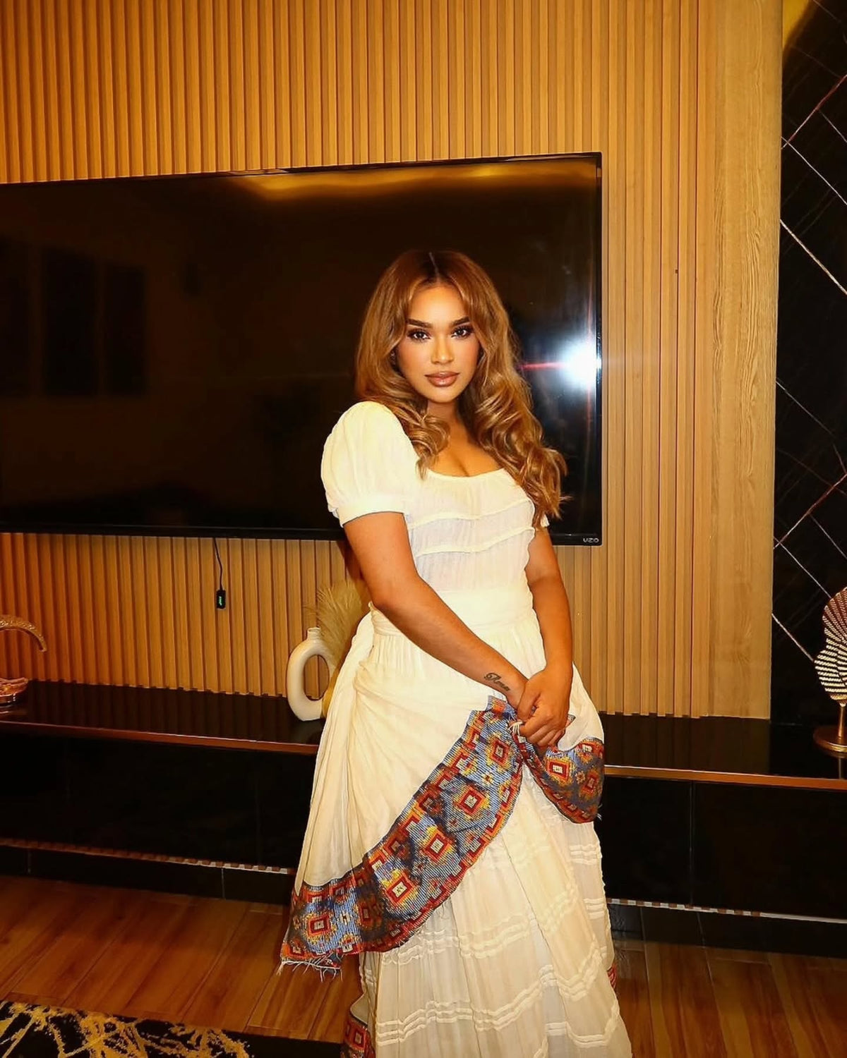 ALPHA HABESHA DRESS STYLE | SHORT SLEEVE HABESHA KEMIS | ETHIOPIAN TRADITIONAL DRESS DESIGN