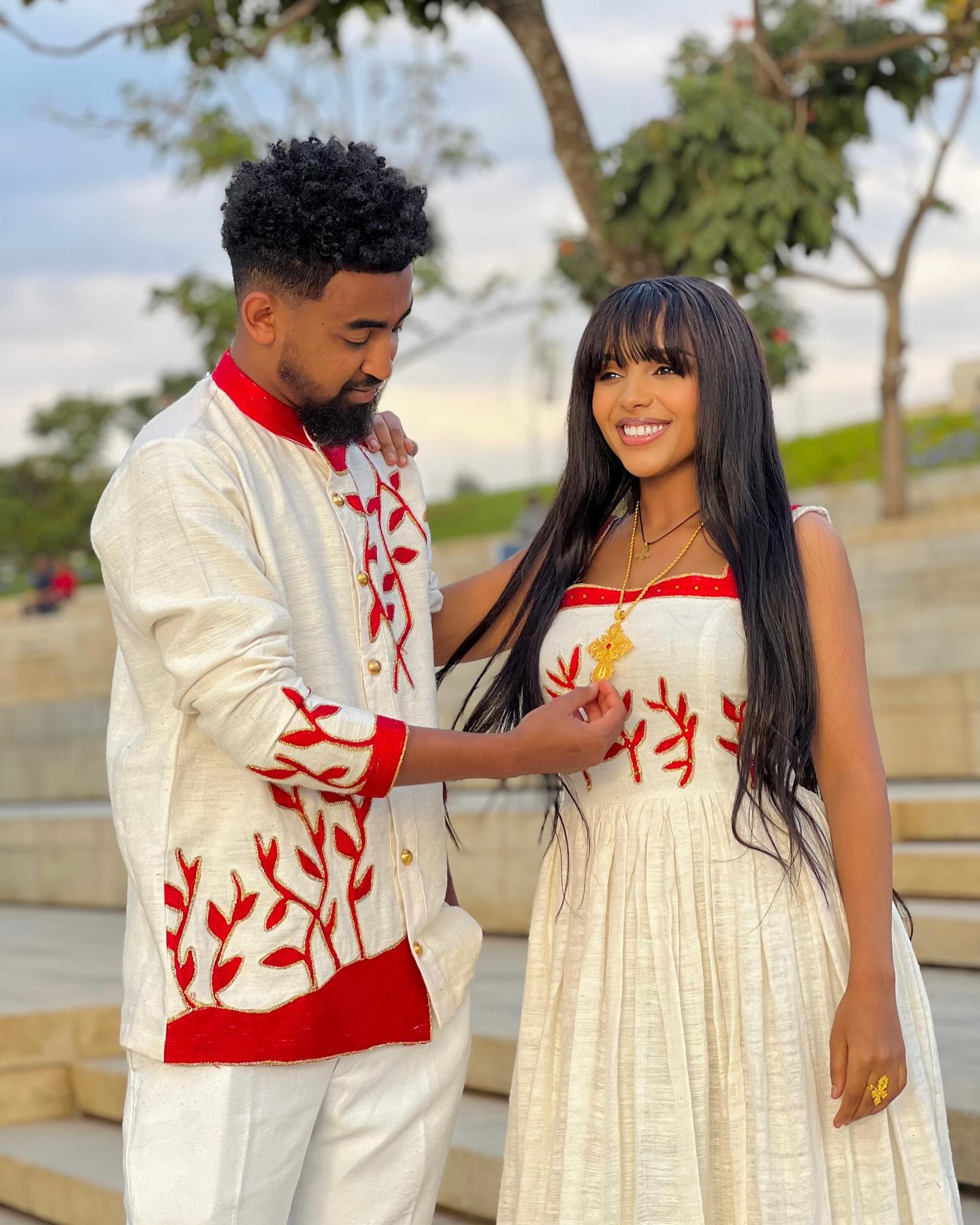 EDLWERK TRADITIONAL ETHIOPIAN COUPLE OUTFIT | MATCHING HABESHA WEAR | CULTURAL CLOTHING