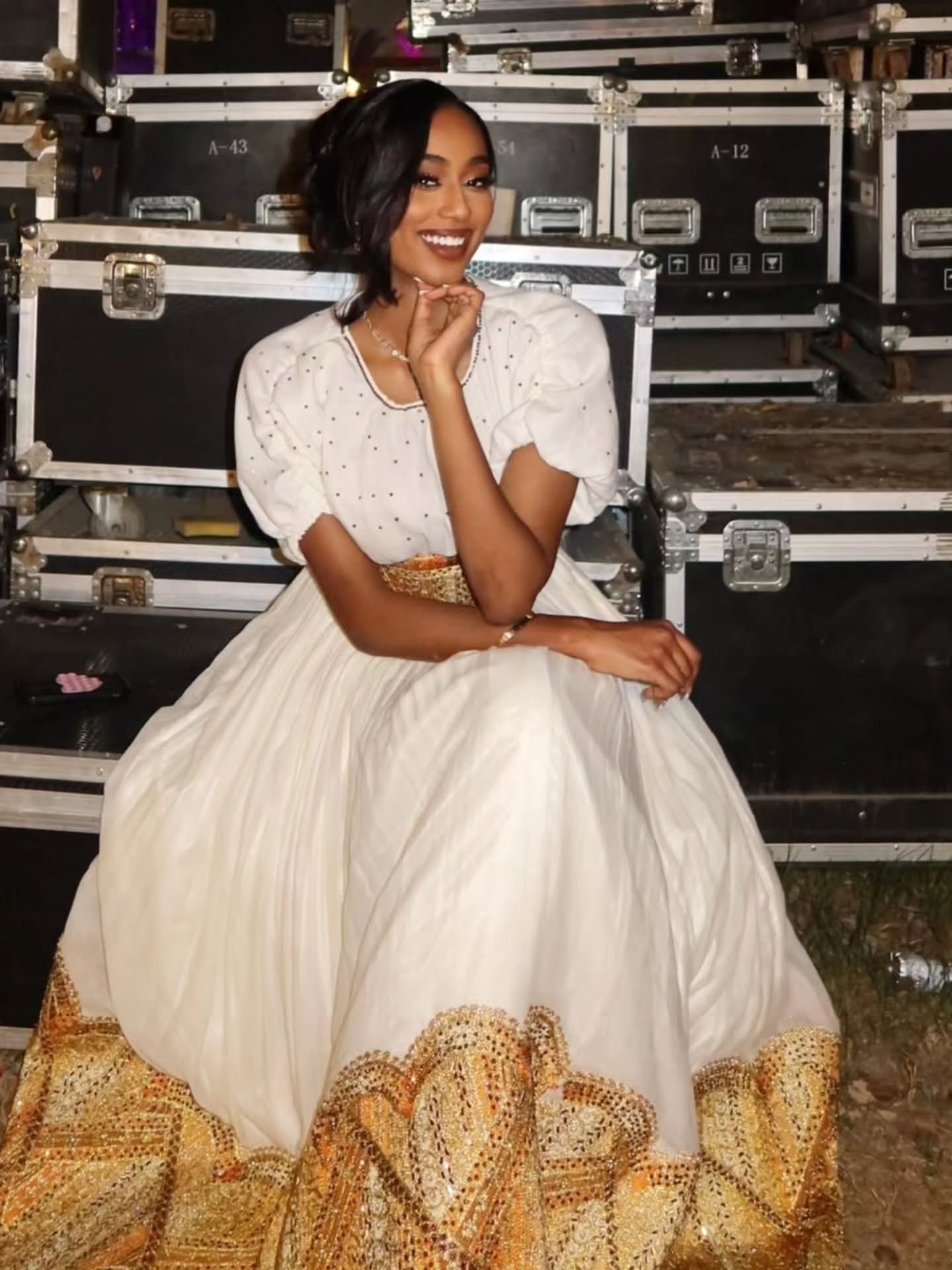 WELELA TRADITIONAL ETHIOPIAN WEDDING DRESS | GOLD EMBROIDERY HABESHA DRESS DESIGN | HABESHA KEMIS COLLECTION