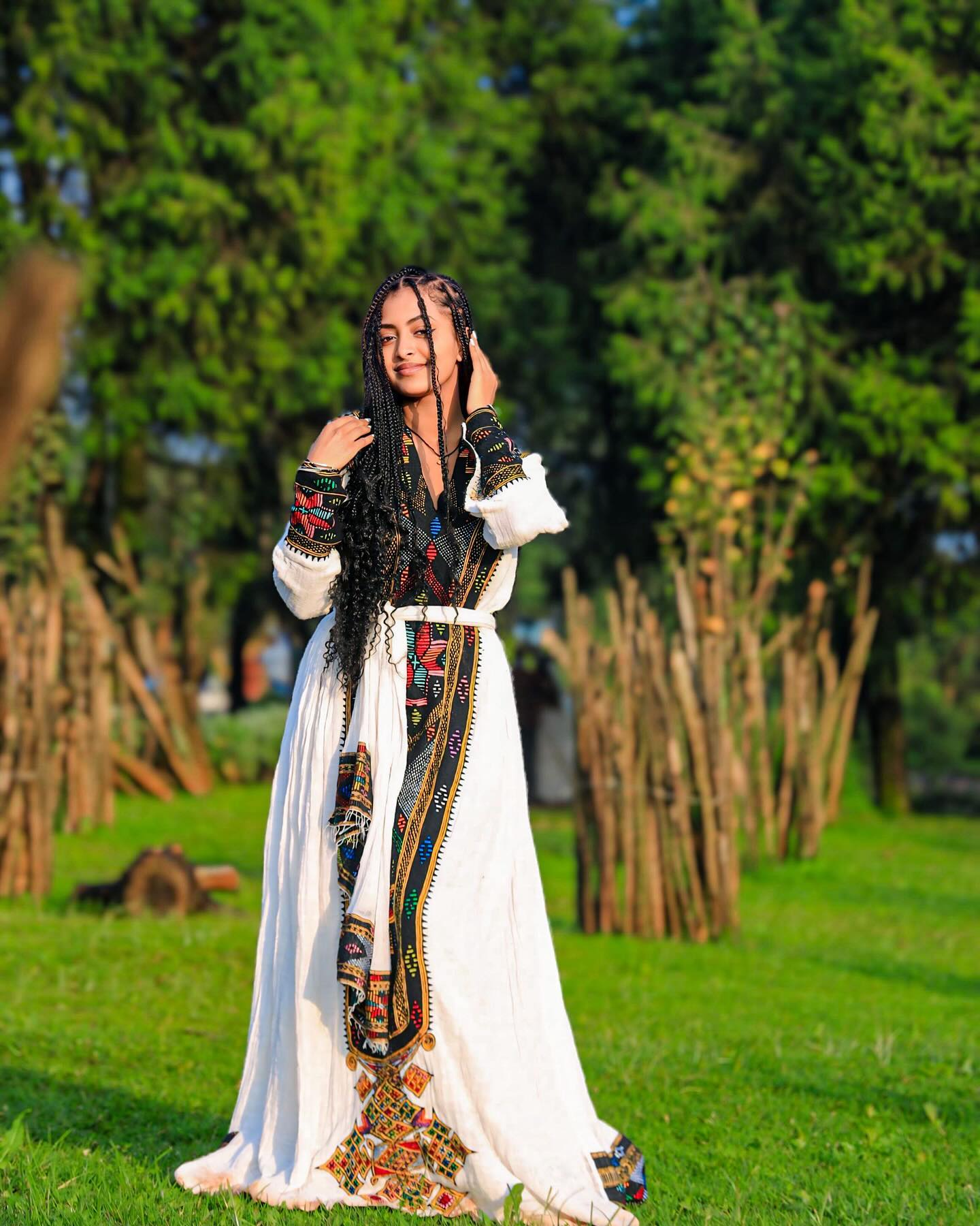 HABESHA KEMIS AND ETHIOPIAN TRADITIONAL DRESS IN MULTICOLOR STYLE