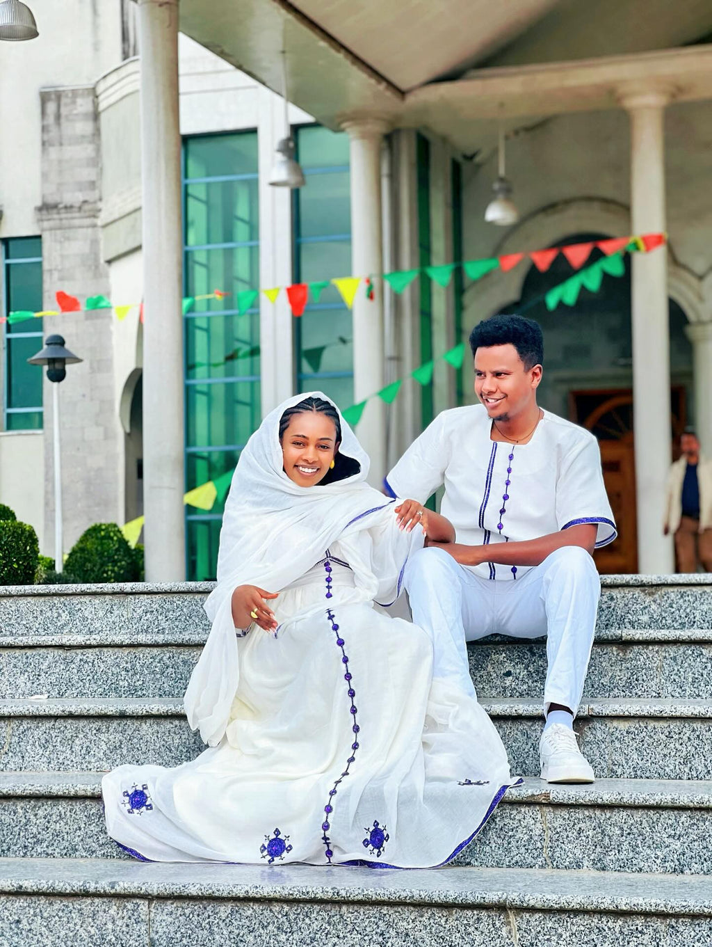 TEWABECH HABESHA OUTFIT FOR COUPLE | ETHIOPIAN TRADITIONAL ATTIRE | MATCHING WEAR FOR CULTURAL CELEBRATIONS