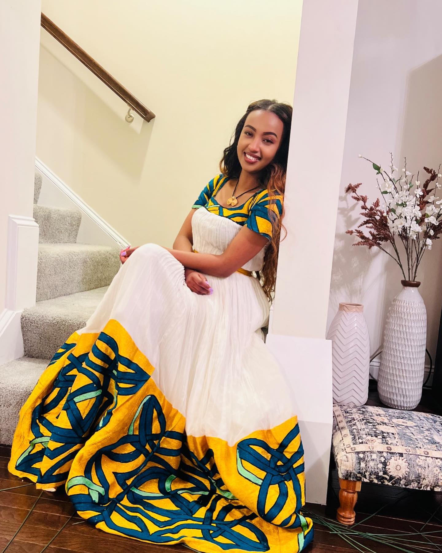 BITU SHORT SLEEVE HABESHA KEMIS | ETHIOPIAN DRESS | TIMELESS HABESHA DRESS