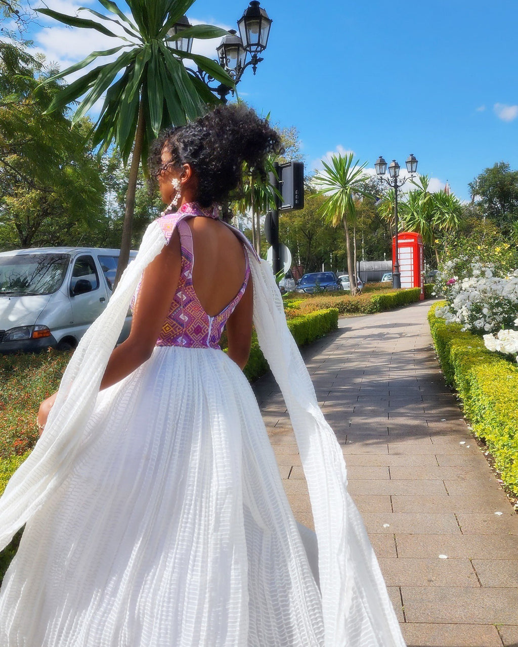 RIRI REFLECTING ETHIOPIAN CLOTHING | SLEEVELESS HABESHA DRESS | HERITAGE STYLE HABESHA KEMIS
