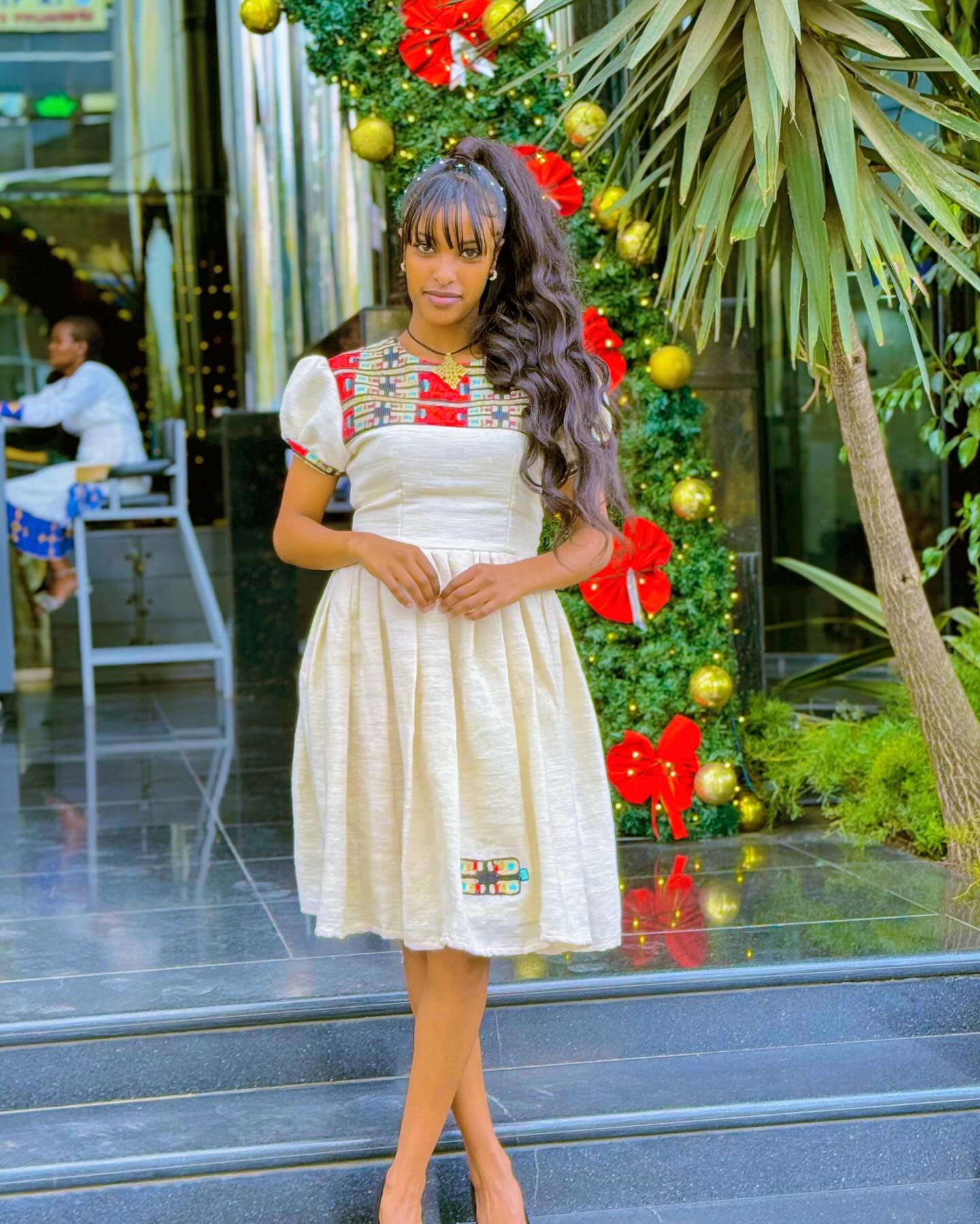 EMMA TRADITIONAL ETHIOPIAN DRESS | CULTURE REFLECTED HABESHA KEMIS | SHORT HABESHA DRESS