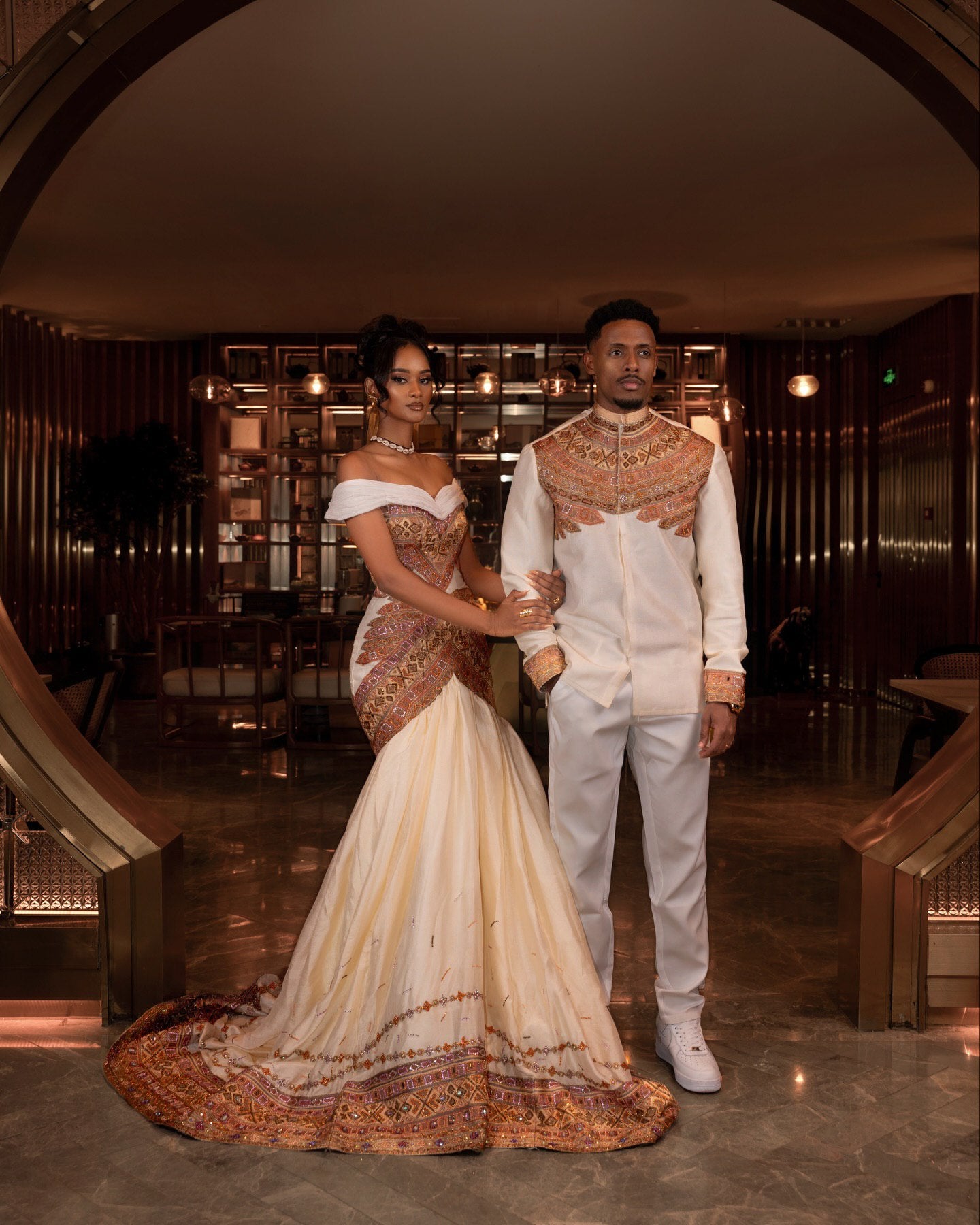 DOJU HABESHA CLOTHING FOR COUPLES | MATCHING HABESHA DRESS SETS | TRADITIONAL ETHIOPIAN DRESS FOR HIM & HER