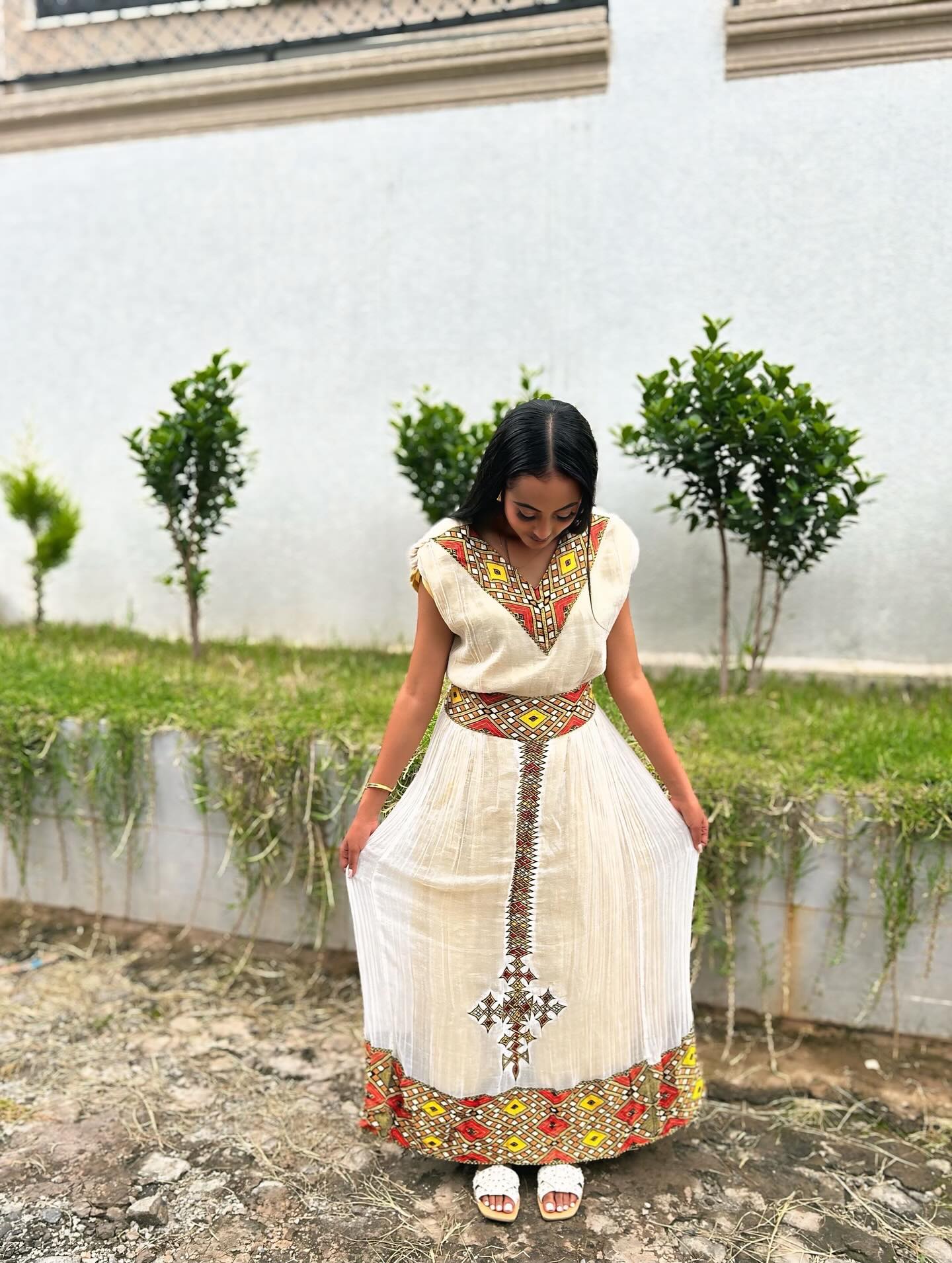 REDI AUTHENTIC HABESHA KEMIS | MULTICOLOR HABESHA DRESS | ETHIOPIAN DRESS FOR FESTIVE