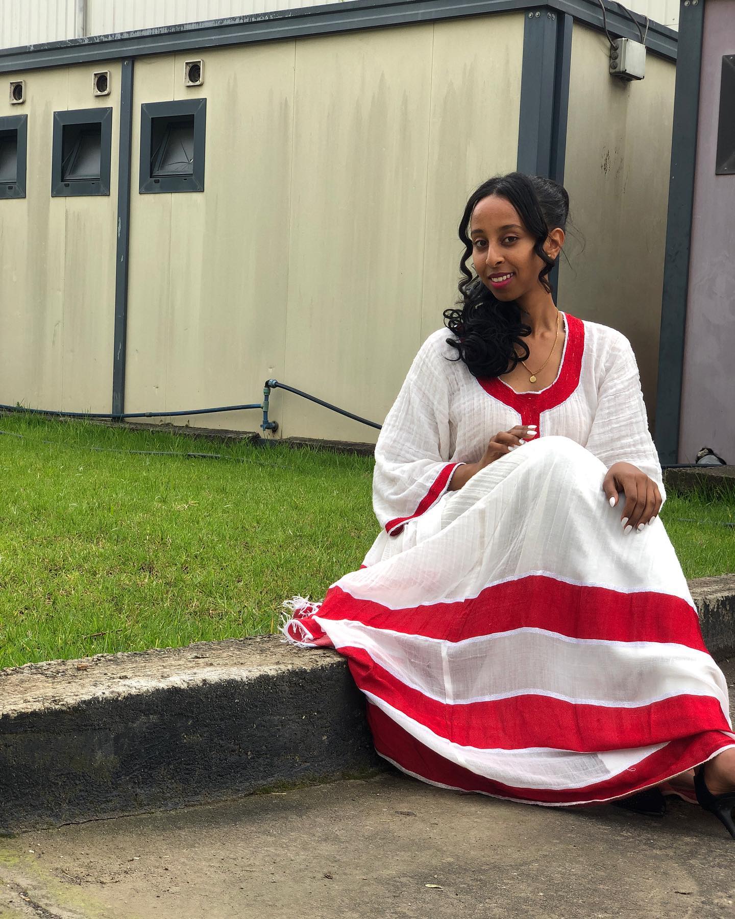 ZEMENAY RED WOVEN HABESHA DRESS | STYLISH ETHIOPIAN CLOTHING HERITAGE | HABESHA KEMIS FOR EVENT