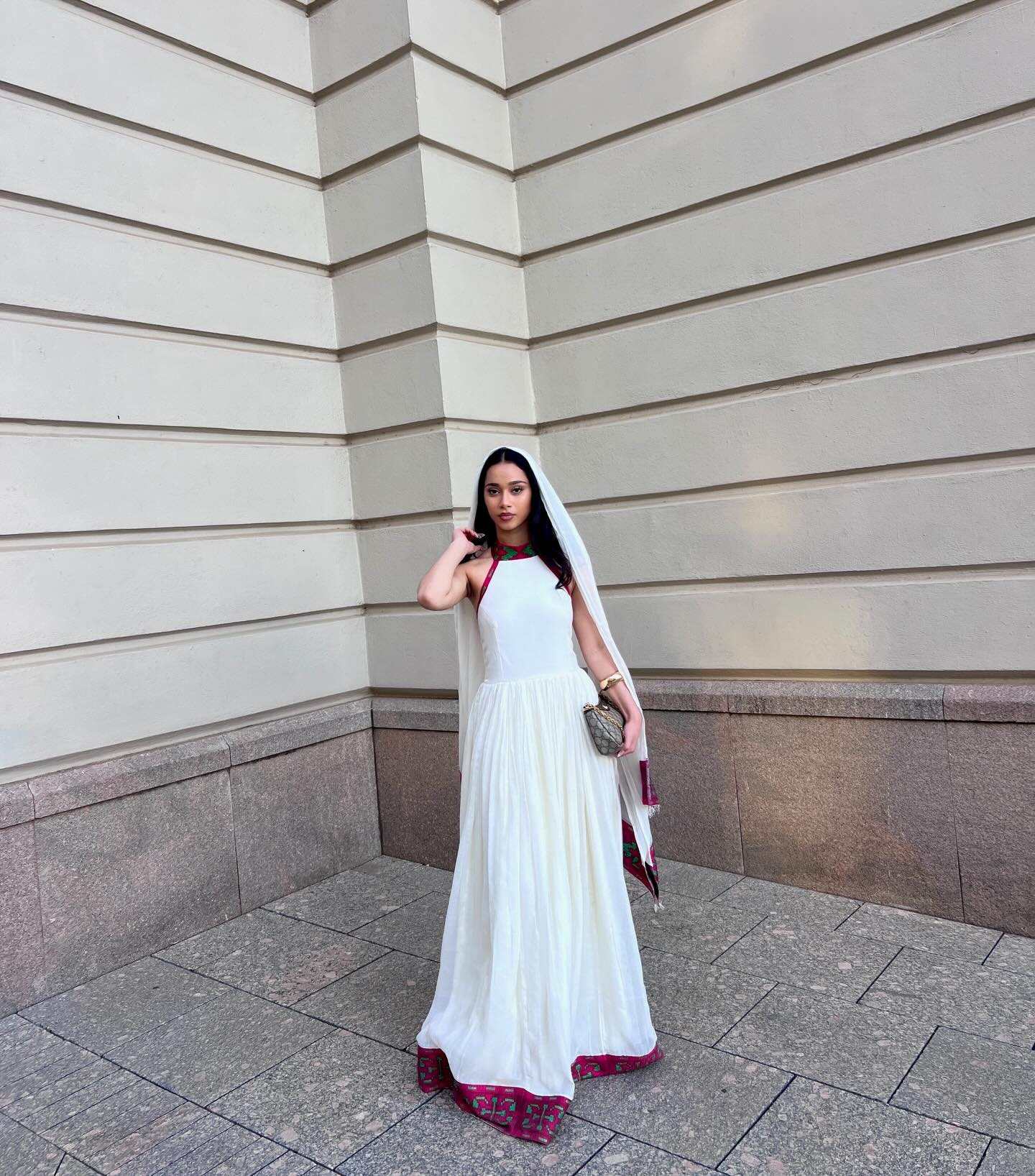 TAFACHE AUTHENTIC TRADITIONAL HABESHA KEMIS | ERITREAN AND ETHIOPIAN DRESS | CLASSIC HABESHA DRESS DETAIL