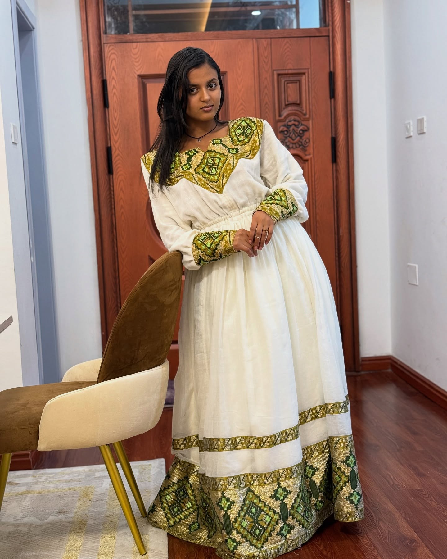SEMHAR STUNNING HABESHA KEMIS | LONG SLEEVE HABESHA DRESS | MULTICOLOR WOVEN HABESHA KEMIS