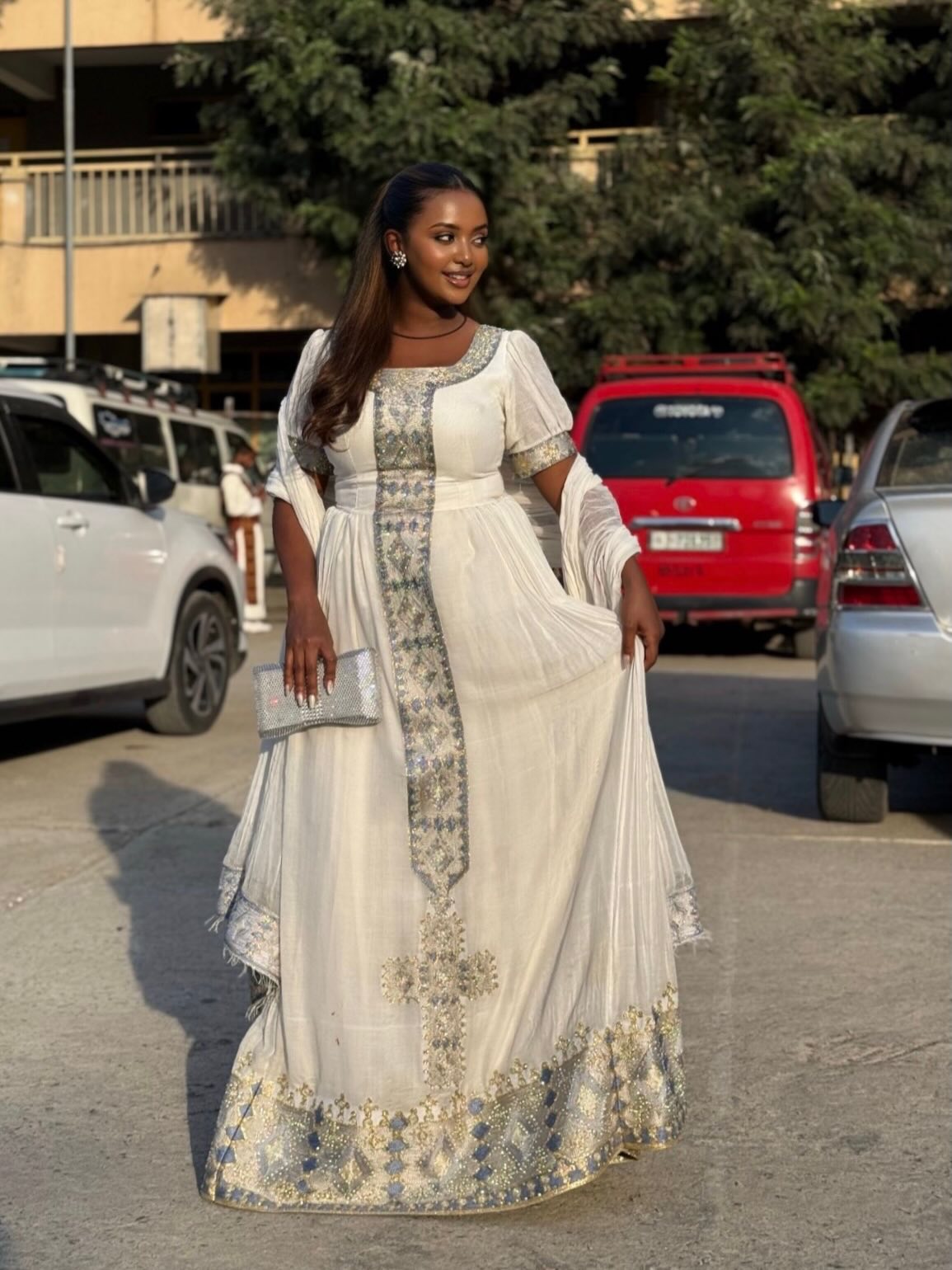 SARICHO CULTURAL SHORT SLEEVE HABESHA DRESS | STYLISH ETHIOPIAN DRESS | TRADITIONAL ETHIOPIAN CLOTHING