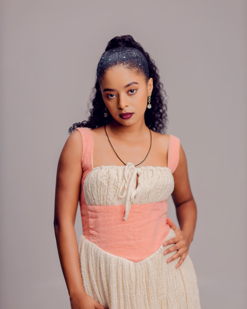 SEBLE ETHIOPIAN CASUAL HABESHA KEMIS | MODERN STYLE HABESHA DRESS | SLEEVELESS ETHIOPIAN WEAR