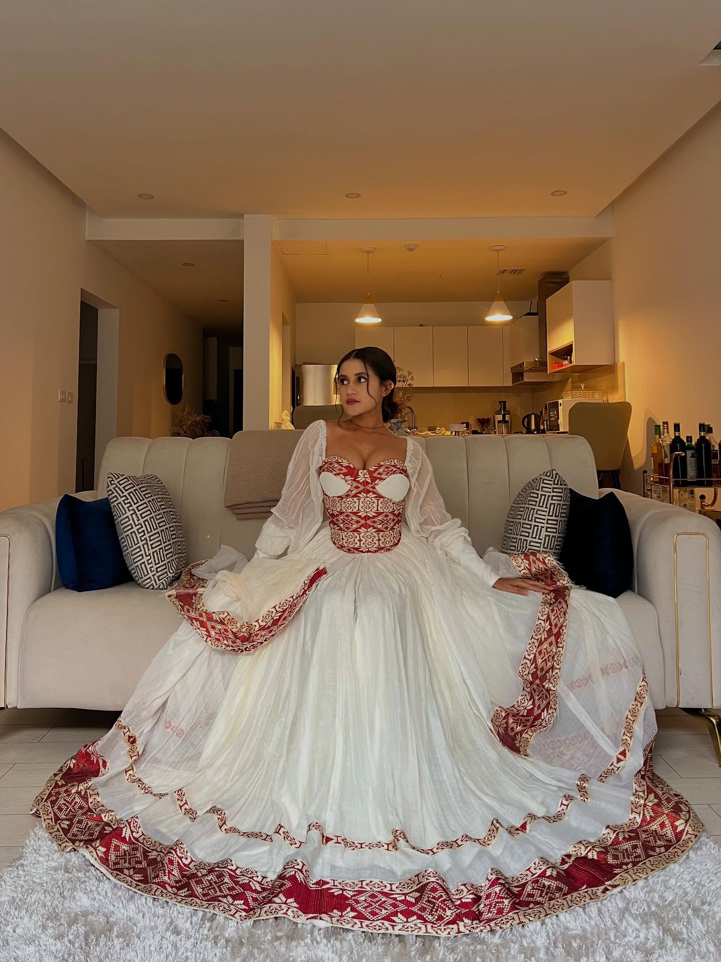 habesha dress red Timeless simplicity habesha dress beautiful red Design habesha kemis XS