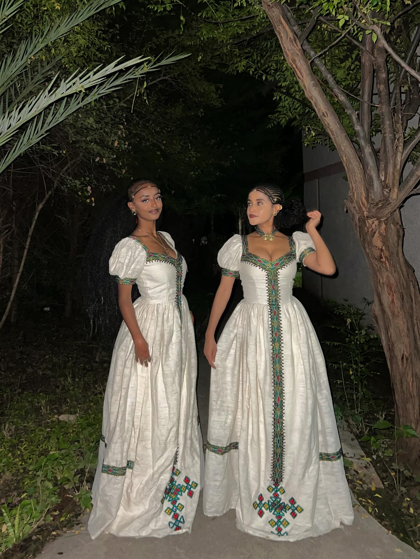 ASKAL TRADITIONAL HABESHA DRESS | CROSS EMBROIDERY HABESHA KEMIS | SHORT SLEEVE ETHIOPIAN CLOTHING