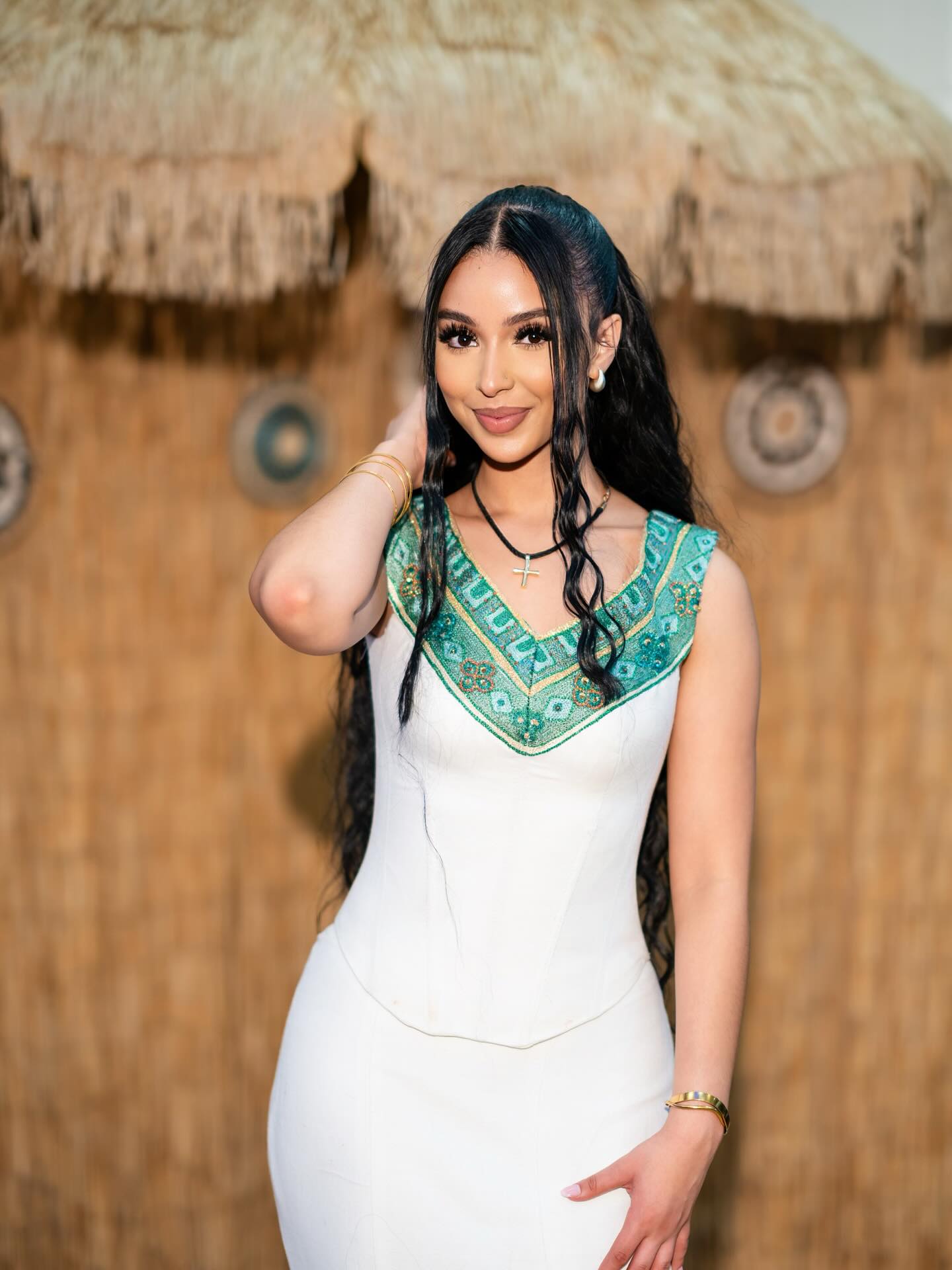 YESHIMEBET SHEPY HABESHA DRESS | SHORT SLEEVE HABESHA KEMIS | ETHIOPIAN TRADITIONAL STYLE