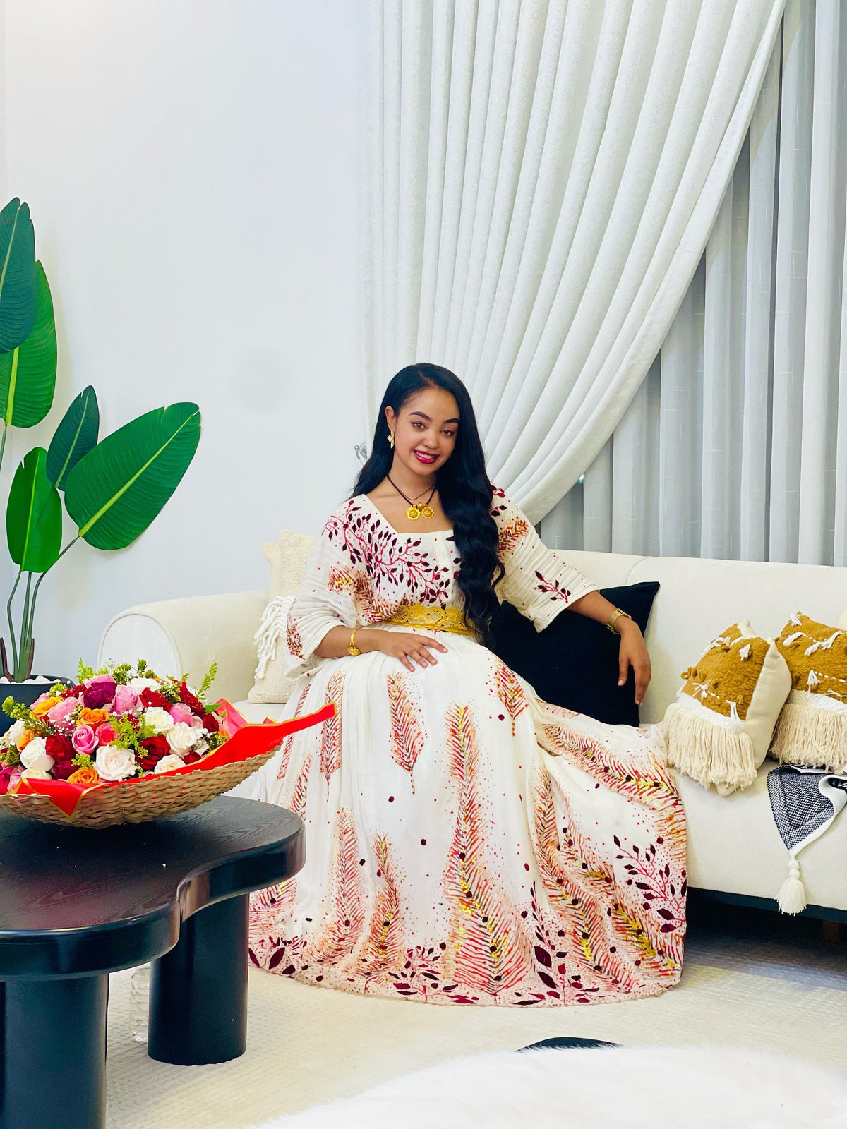 MULALEM ETHIOPIAN HABESHA DRESS | TRADITIONAL HABESHA BRIDAL ATTIRE | CULTURAL HABESHA DKEMIS FOR WEDDING