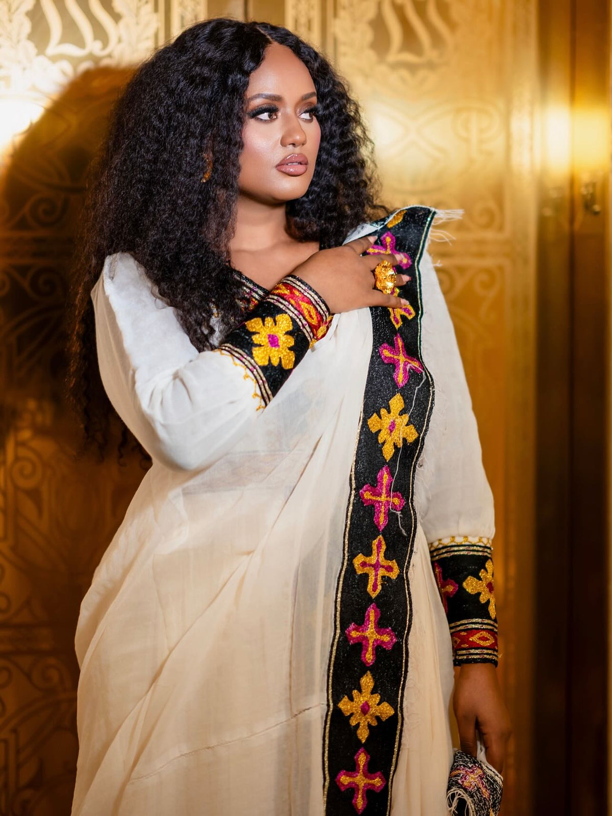 LINDA TRADITIONAL HABESHA DRESS | ELEGANT HABESHA KEMIS | ERITREAN DRESS DESIGN