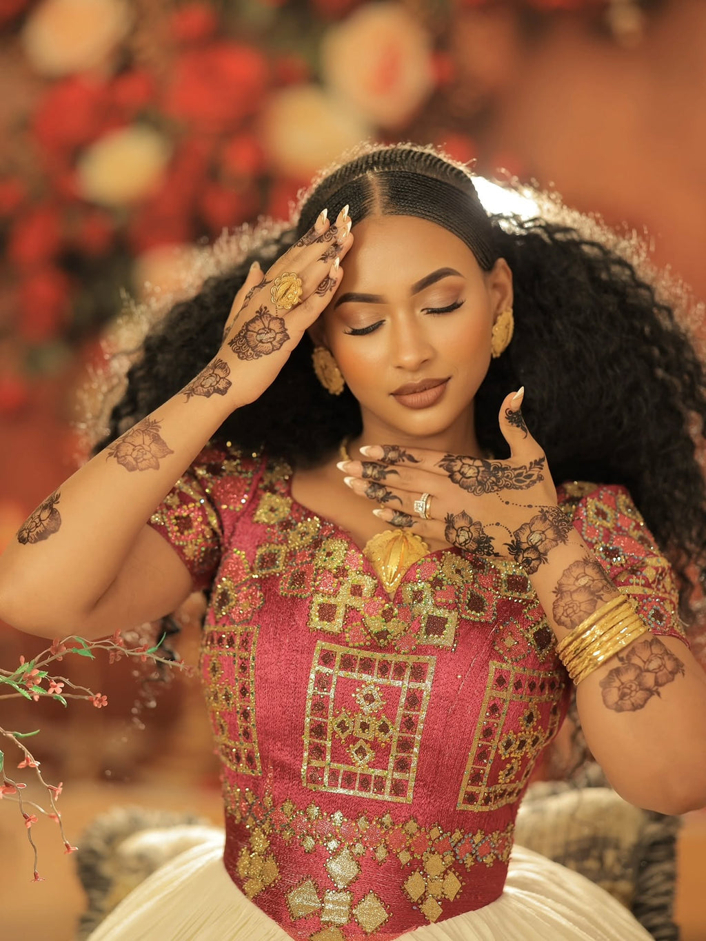 NUHAMIN TRADITIONAL ETHIOPIAN WEDDING DRESS | HABESHA KEMIS STYLE | HABESHA DRESS FOR WEDDING