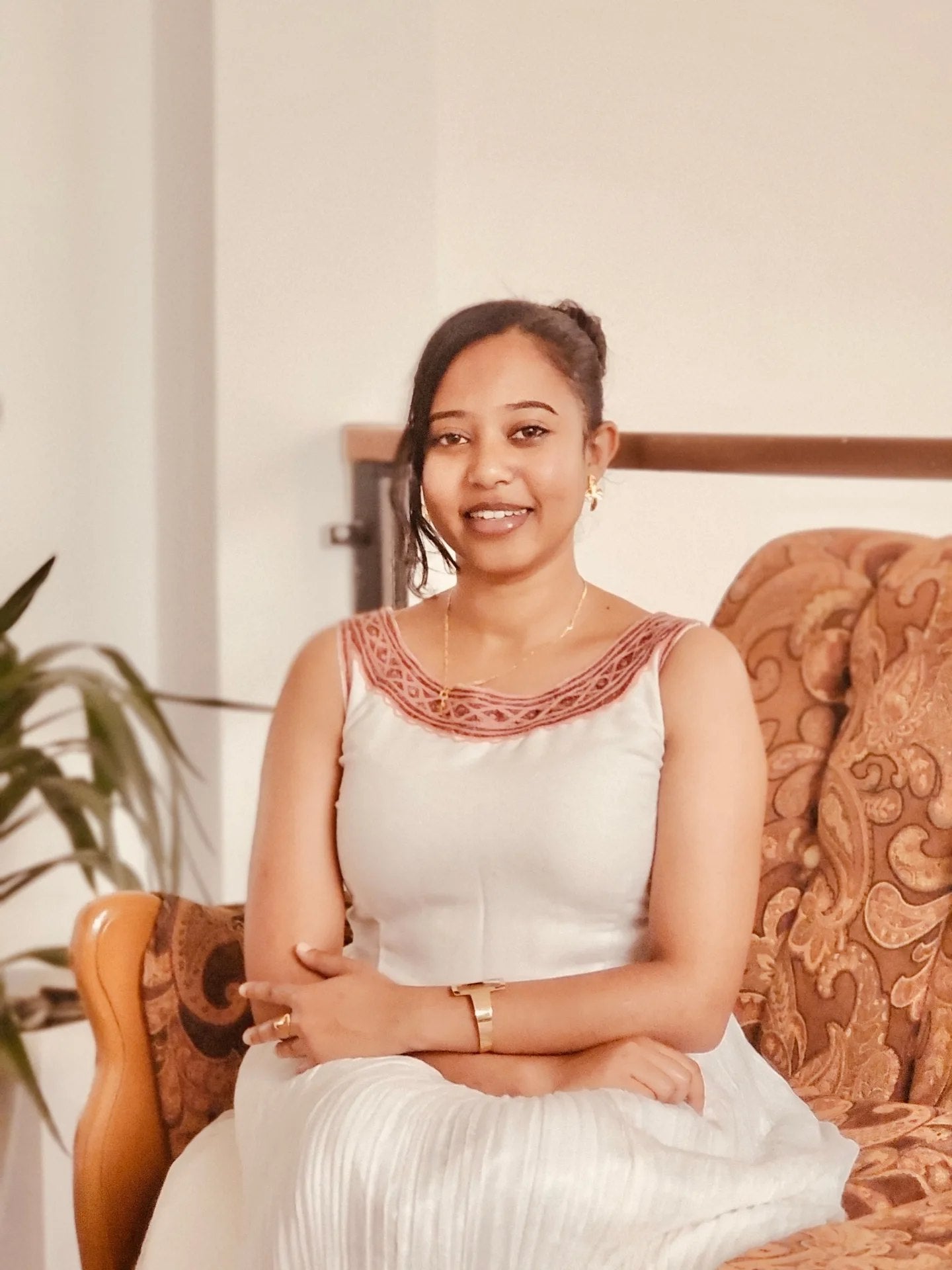 HIYAB SLEEVELESS HABESHA DRESS | TRADITIONAL ETHIOPIAN CLOTHING | CLASSIC DESIGN HABESHA KEMIS