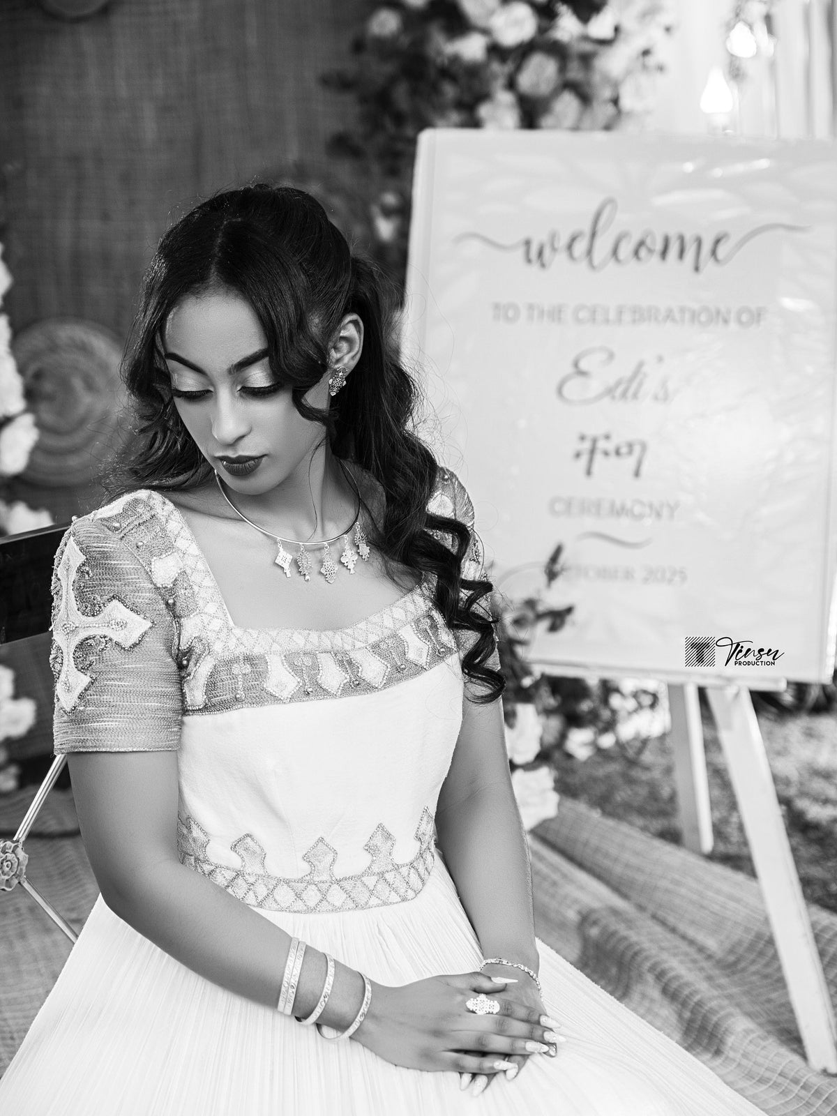BIRTUKWAN TRADITIONAL ETHIOPIAN WEDDING DRESS | ETHIOPIAN & ERITREAN HABESHA KEMIS | HANDWOVEN HABESHA DRESS