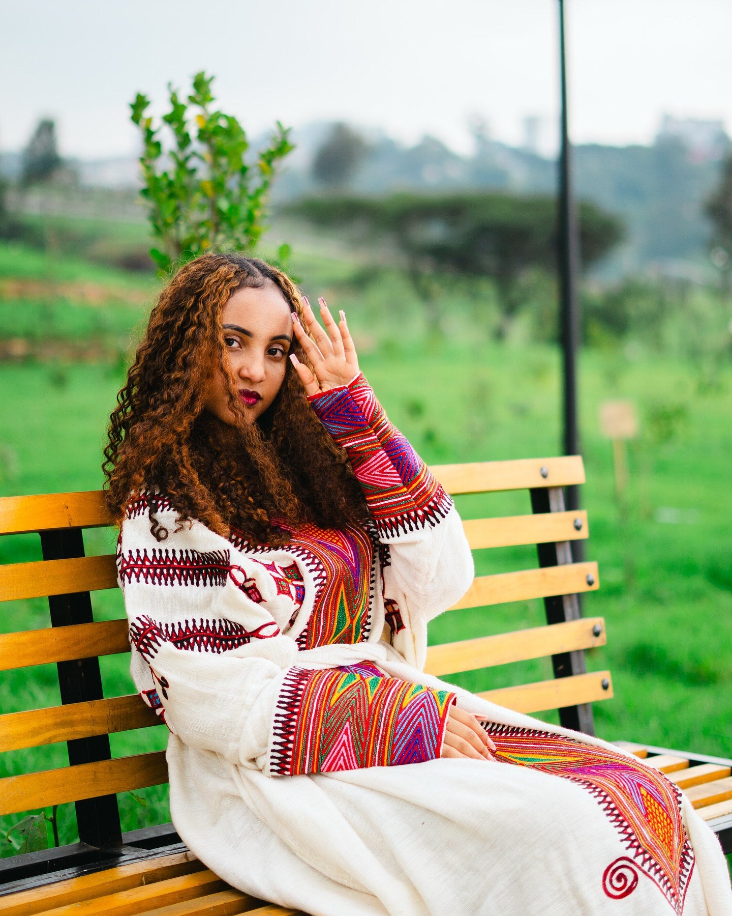 KELEBET COLORFUL EMBROIDERY HABESHA KEMIS | TIMELESS HABESHA DRESS | ETHIOPIAN TRADITIONAL DRESS