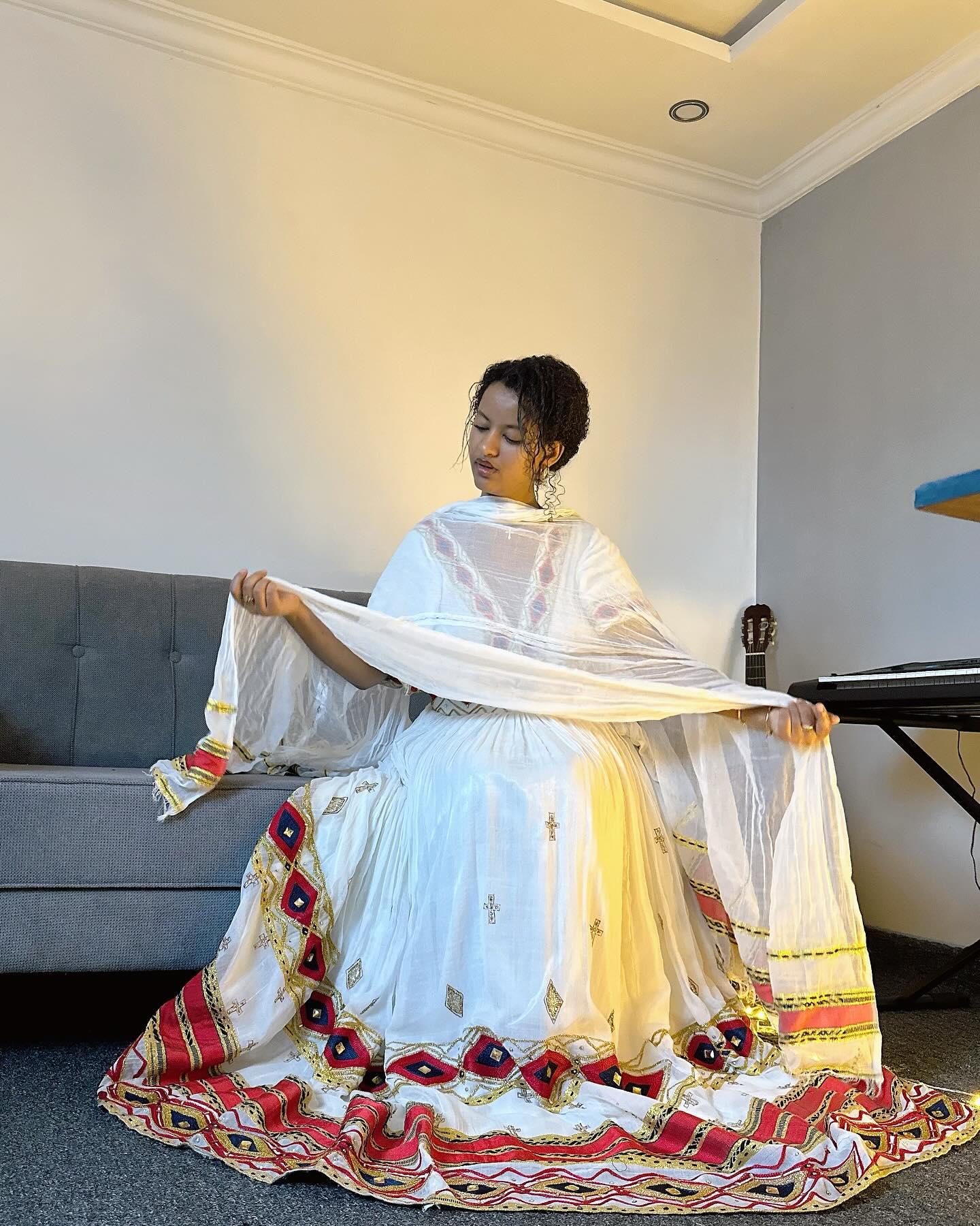 HAREG HABESHA DRESS | TRADITIONAL ETHIOPIAN CLOTHING |HANDMADE HABESHA KEMIS