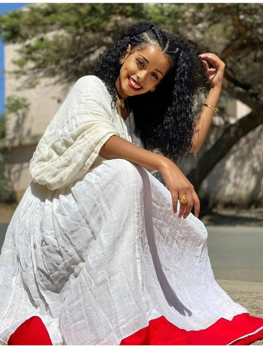 GRACEFUL HABESHA DRESS | STUNNING TRADITIONAL ETHIOPIAN DRESS DESIGN