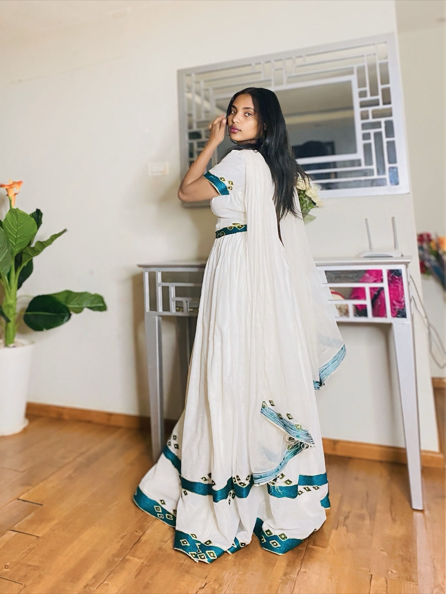 LEMI AUTHENTIC HABESHA DRESS | ETHIOPIAN TRADITIONAL DRESS | HANDWOVEN HABESHA KEMIS