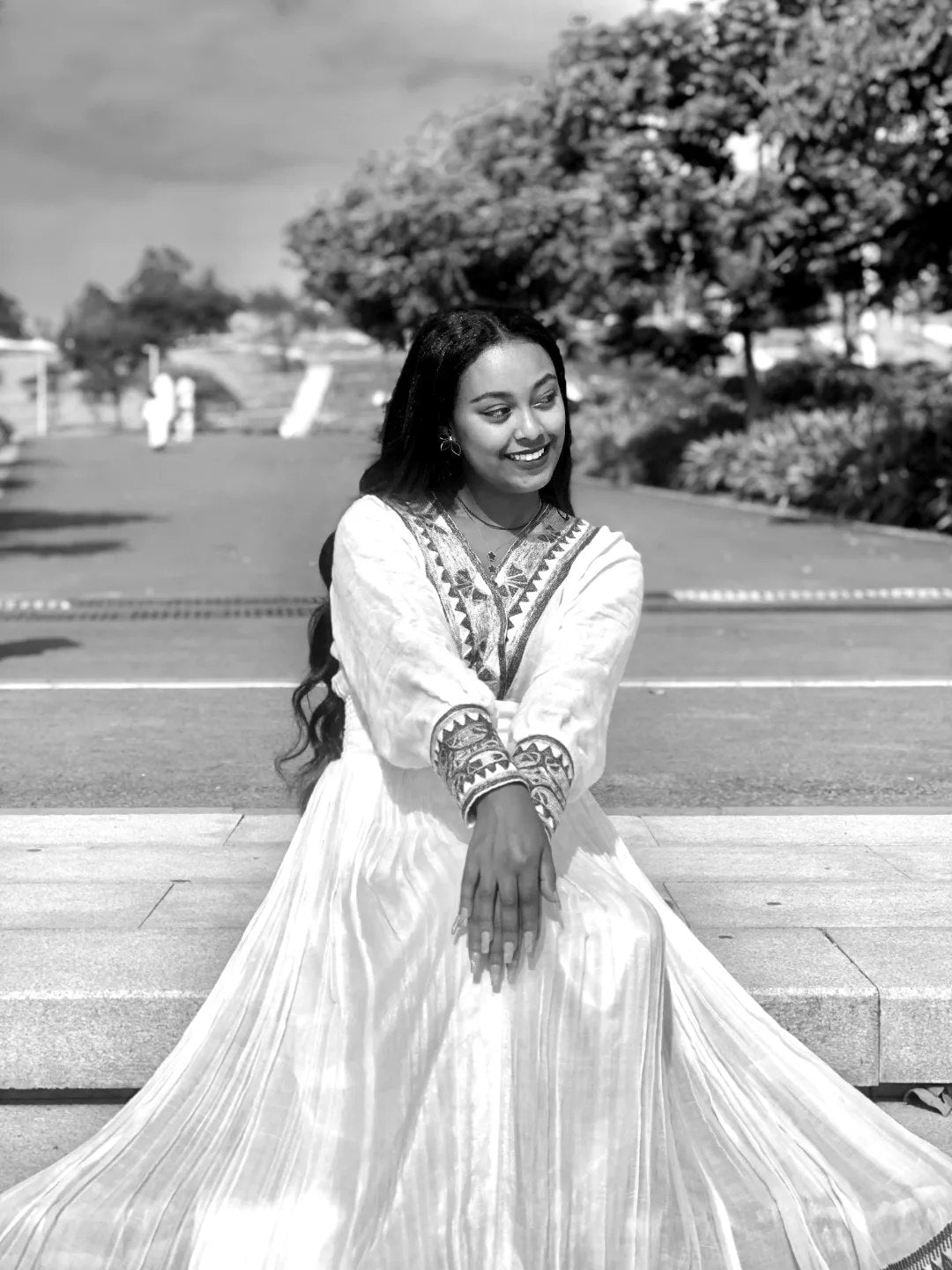 AWET RED WOVEN HABESHA KEMIS | HABESHA DRESS COLLECTION | ETHIOPIAN TRADITIONAL DRESS