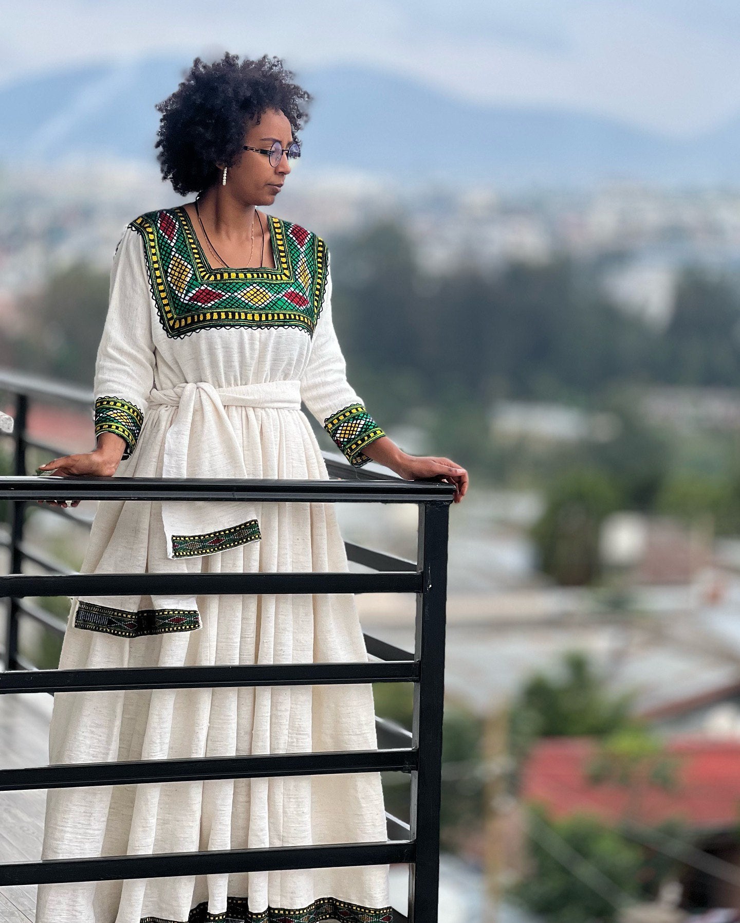 MIGAN TRADITIONAL ETHIOPIAN CLOTHING | FESTIVE HABESHA KEMIS | CLASSIC HABESHA DRESS