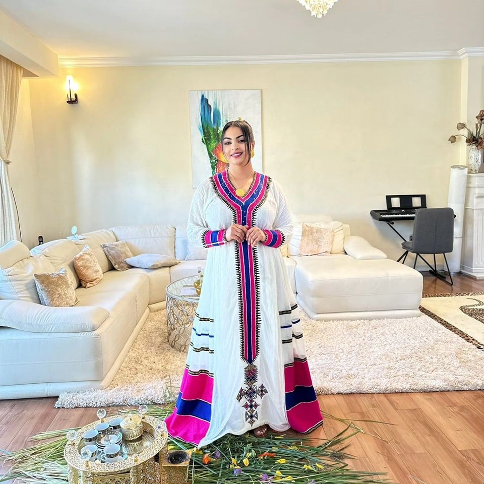 AYNABEBA VIBRANT ERITREAN & ETHIOPIAN DRESS WEAR | HABESHA KEMIS COLLECTION | HABESHA DRESS FOR SPECIAL OCCASIONS