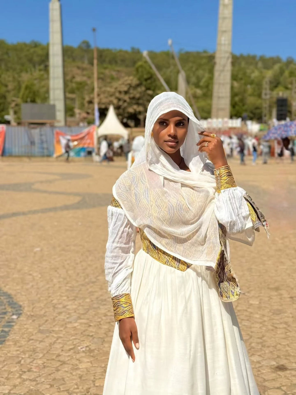 MELKAMAWIT CULTURAL HABESHA DRESS | VIBRANT HABESHA KEMIS | ETHIOPIAN TRADITIONAL DRESS