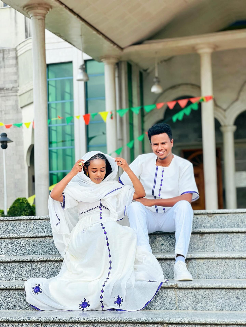 TEWABECH HABESHA OUTFIT FOR COUPLE | ETHIOPIAN TRADITIONAL ATTIRE | MATCHING WEAR FOR CULTURAL CELEBRATIONS