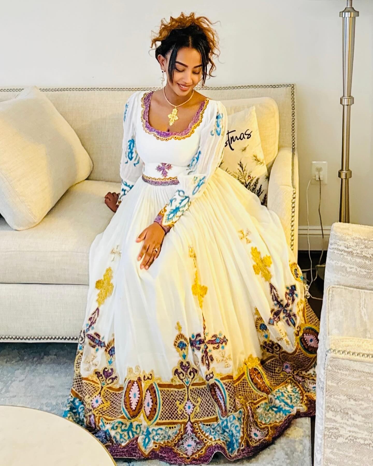 SEMAET COLORFUL HABESHA DRESS | VIBRANT HABESHA KEMIS | AUTHENTIC ETHIOPIAN DRESS