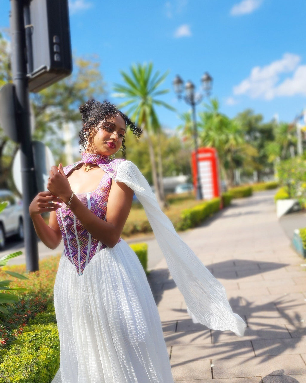 RIRI REFLECTING ETHIOPIAN CLOTHING | SLEEVELESS HABESHA DRESS | HERITAGE STYLE HABESHA KEMIS