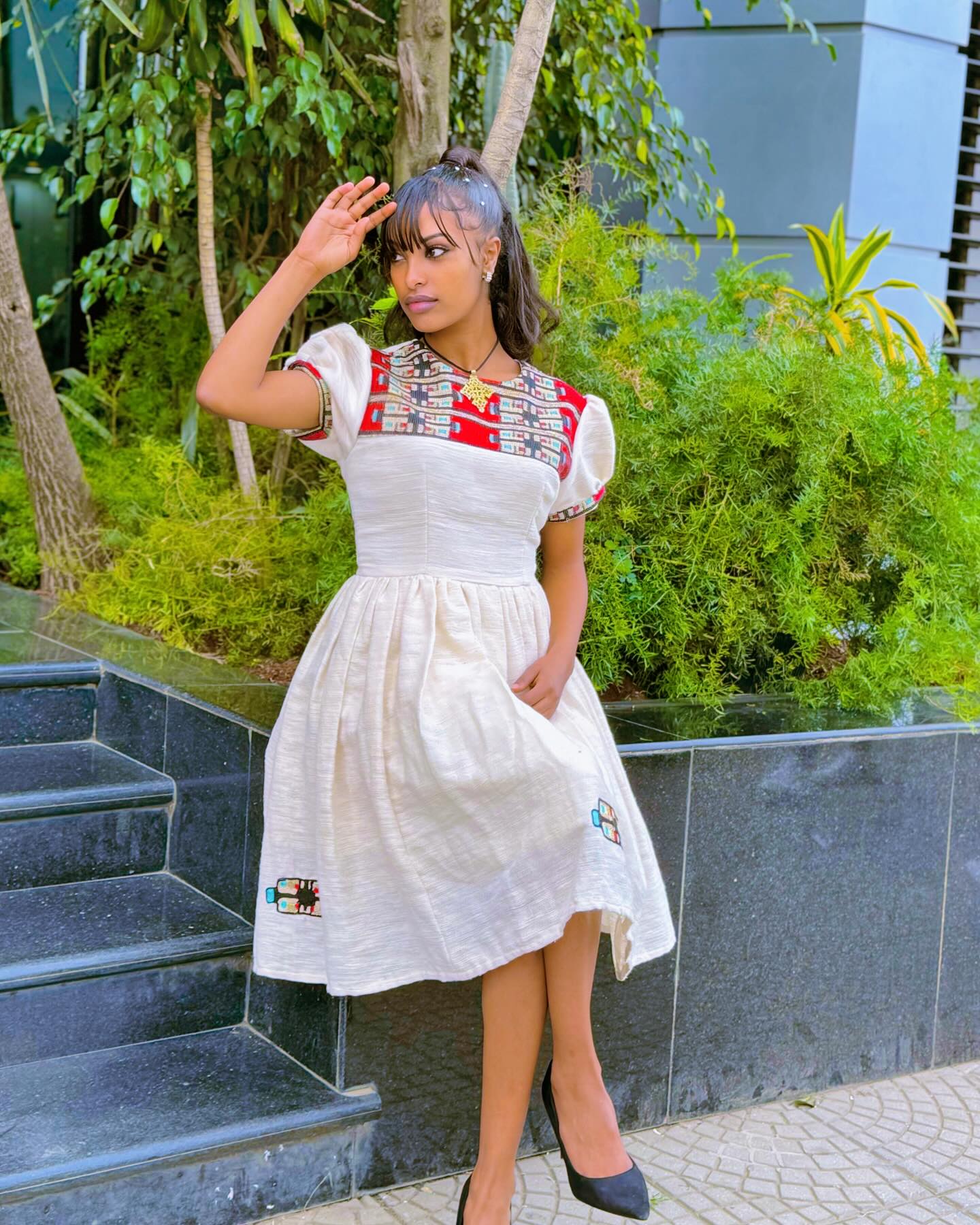 EMMA TRADITIONAL ETHIOPIAN DRESS | CULTURE REFLECTED HABESHA KEMIS | SHORT HABESHA DRESS