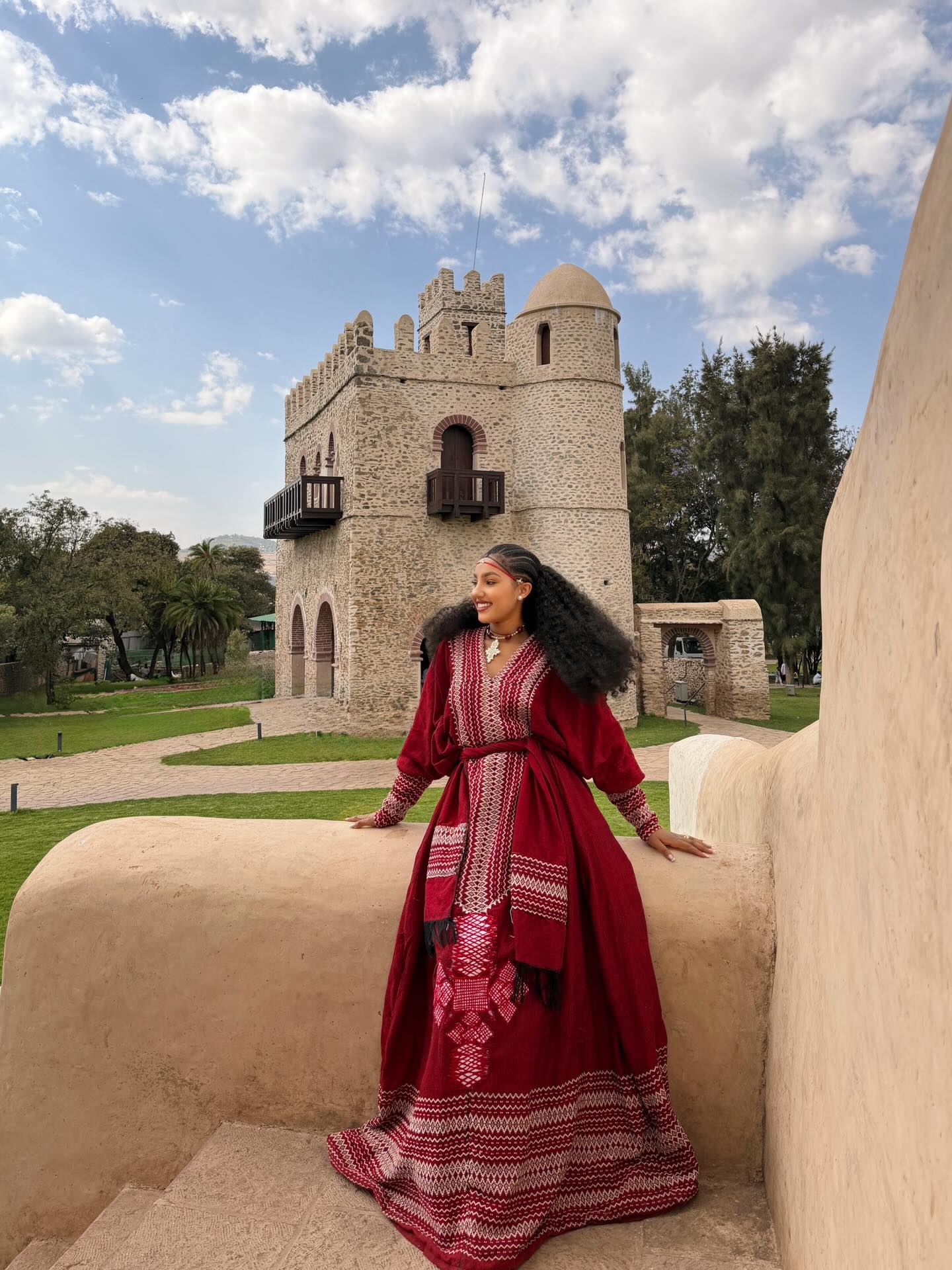 MAKOYA RED HABESHA KEMIS | ETHIOPIAN TRADITIONAL DRESS FOR WOMEN | STUNNING HABESHA DRESS