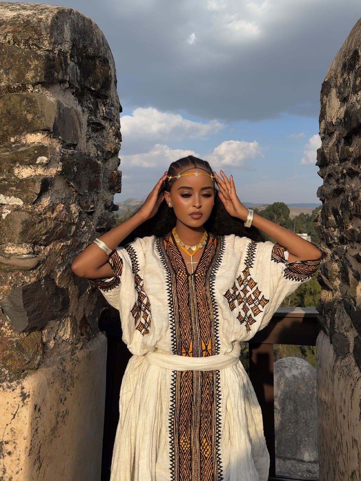 KIYA HABESHA KEMIS WITH GOLDEN EMBROIDERY | STUNNING HABESHA DRESS COLLECTION | ETHIOPIAN TRADITIONAL DRESS FOR CELEBRATIONS