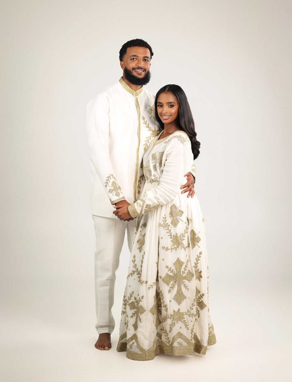 ETABA HABESHA COUPLE OUTFIT | MATCHING ETHIOPIAN WEDDING ATTIRE | ETHIOPIAN DRESS FOR COUPLE'S
