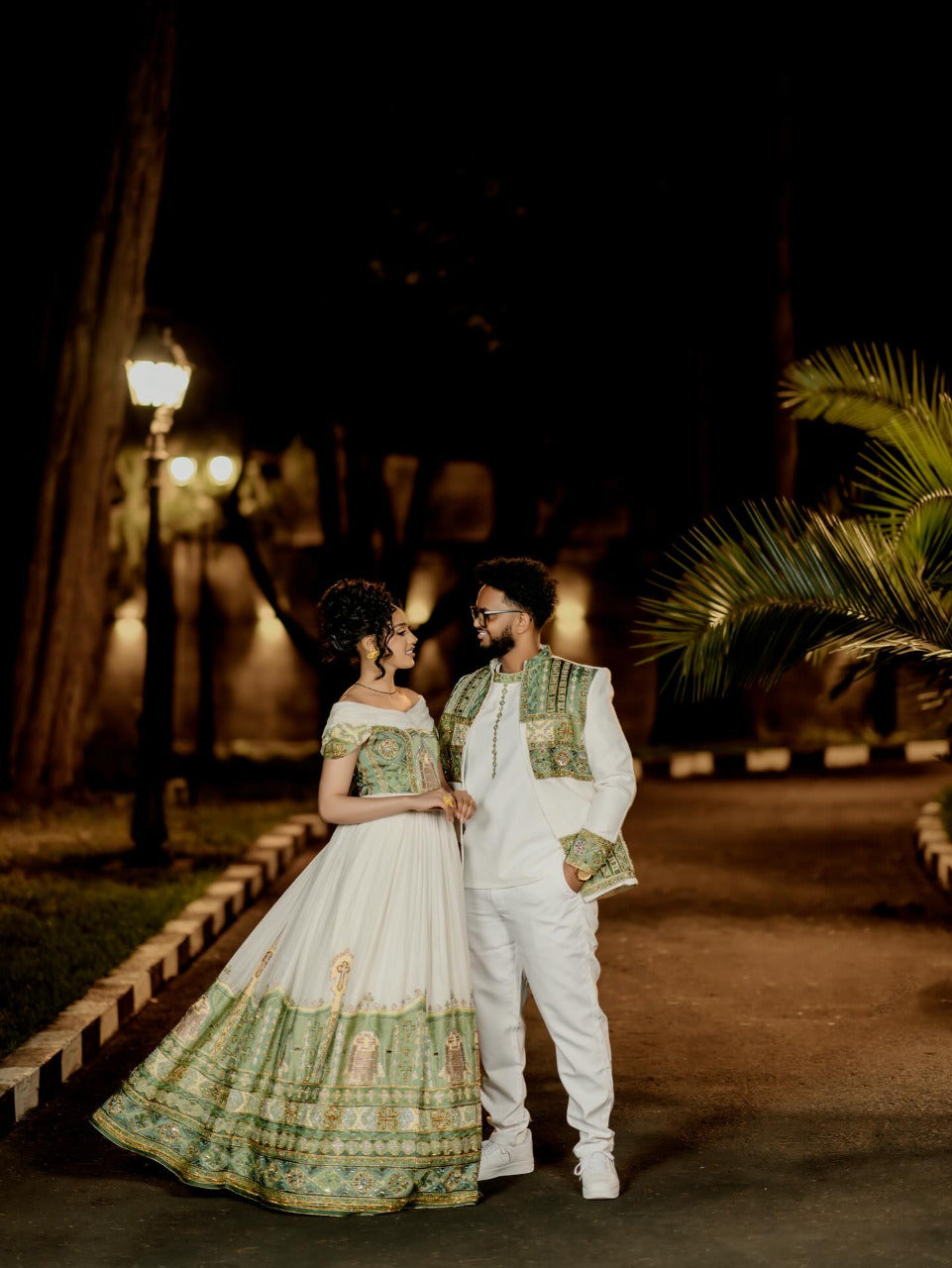 ZARA MATCHING ETHIOPIAN COUPLE OUTFITS | TRADITIONAL ETHIOPIAN MEN'S SHIRT AND WOMEN'S DRESS | HABESHA COUPLE ATTIRE