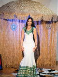 Ethiopian Green Embroidery Habesha Kemis Cultural Dress 