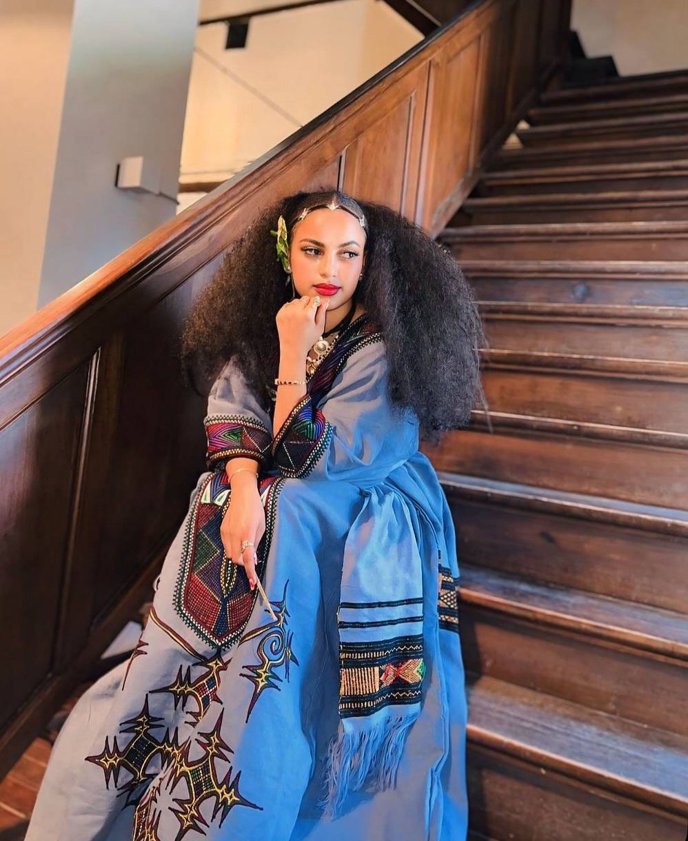 LIYAT TRADITIONAL ETHIOPIAN CLOTHING | STUNNING HABESHA DRESS & ERITREAN DRESS | VIBRANT HABESHA KEMIS STYLE
